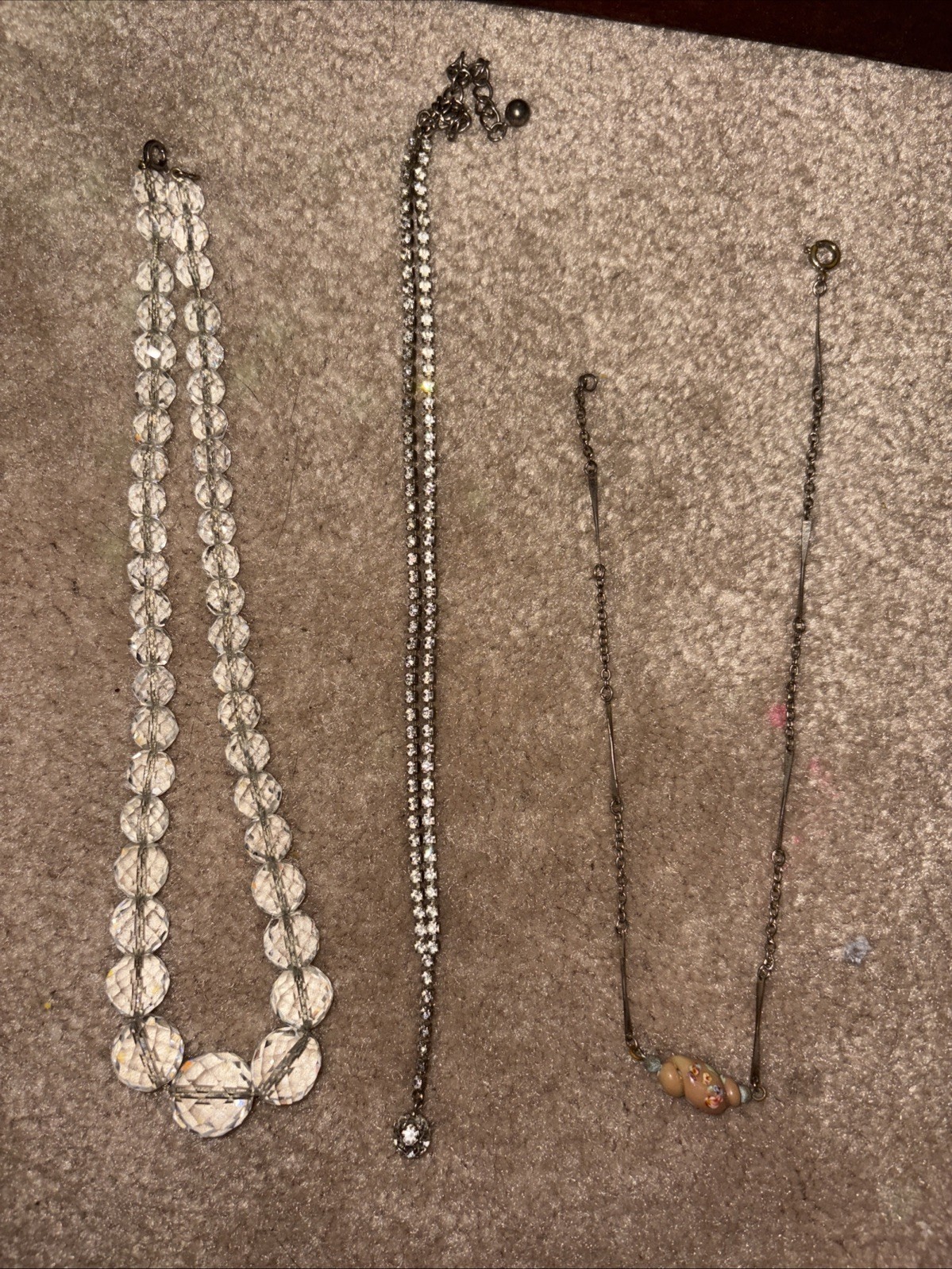 Lot Of Three Necklaces; Costume Jewelry Vintage