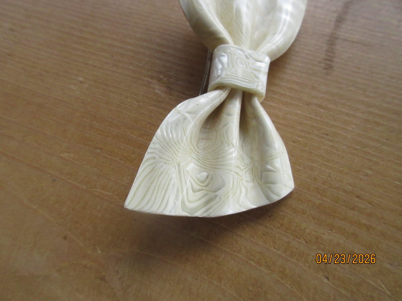 Vintage 1970’s Signed Lea Stein Paris Bow Tie Brooch Cellulose Acetate