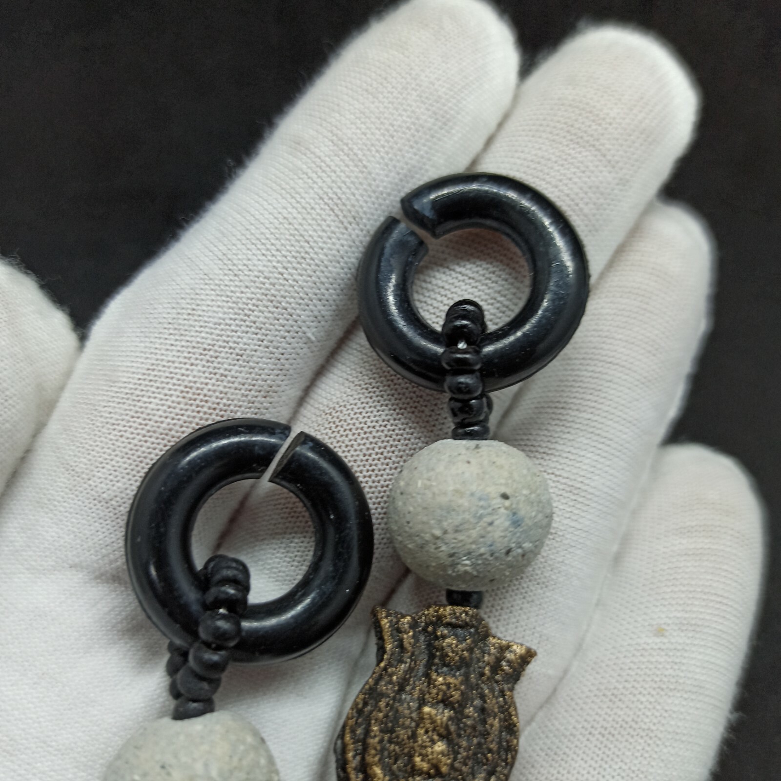 Authentic Vintage Bohemian Earrings Long US No Holes Clip Hoop Hippie Lightweigh