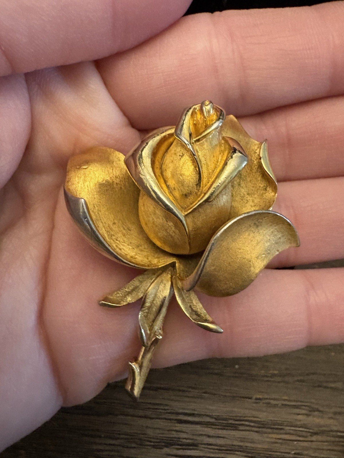 Beautiful Crown Trifari 1960s Blooming Rose Brooch With Unsigned Other Pieces