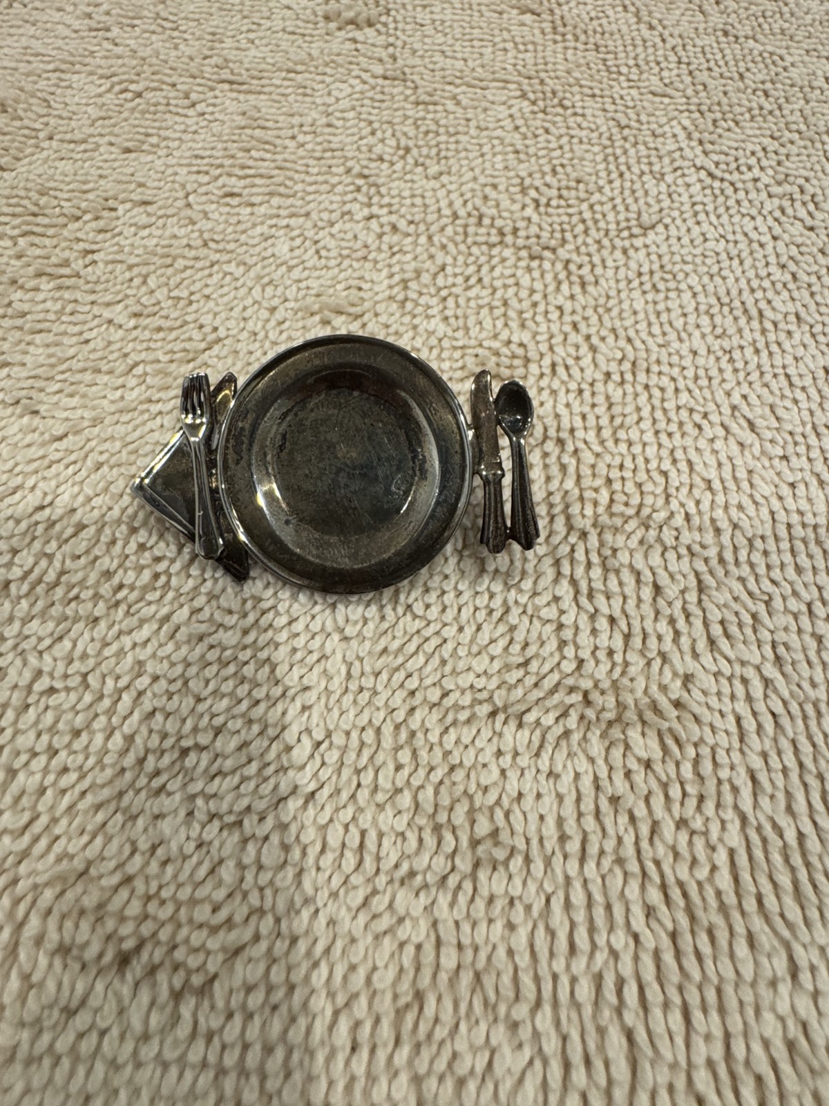 Vintage Great Falls Metal Works Sterling Place setting Pin Modernist GFMW 925.