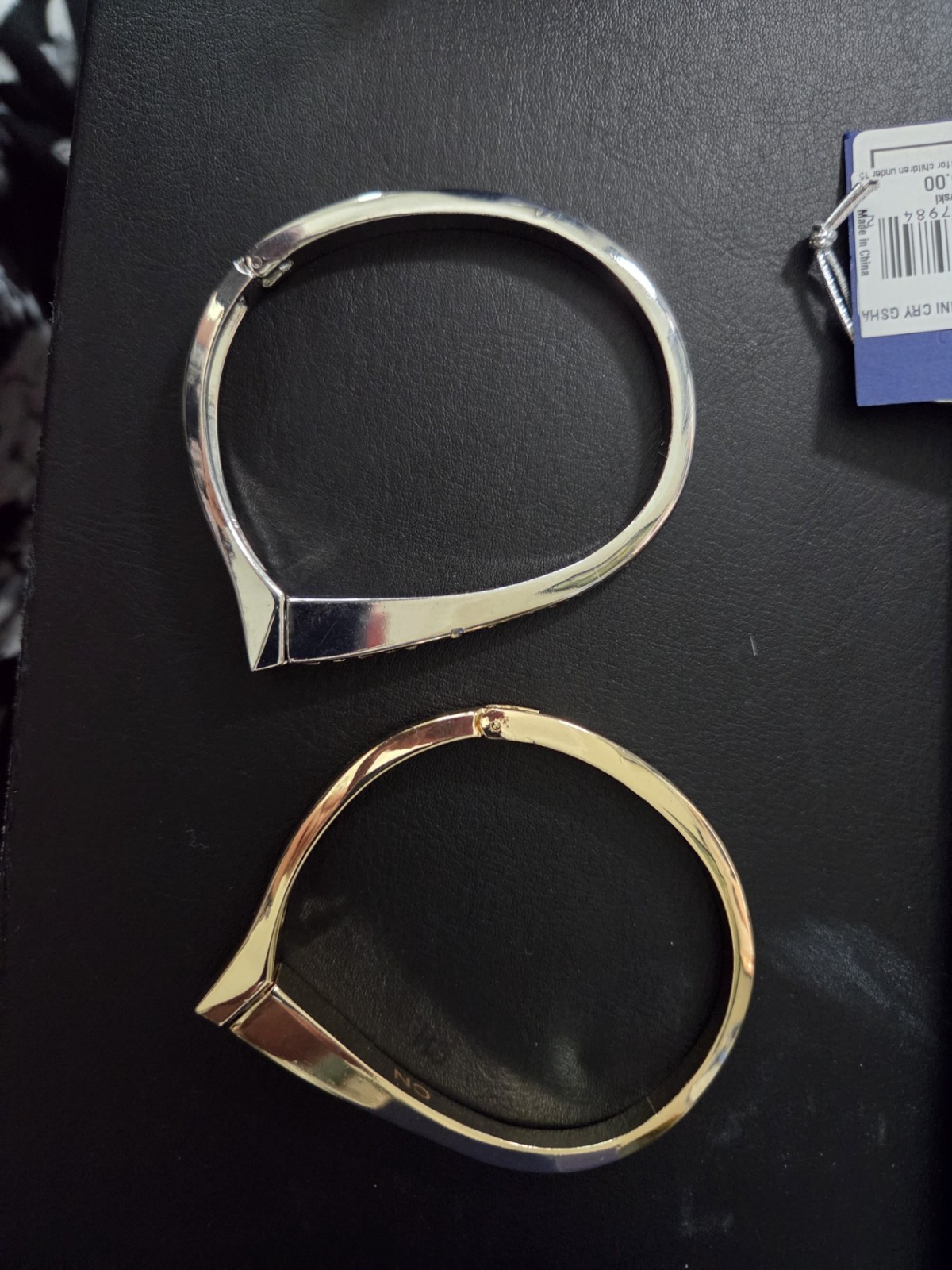 Two New Swarovski Bracelet Crystal Stone, one in gold tone and one silver