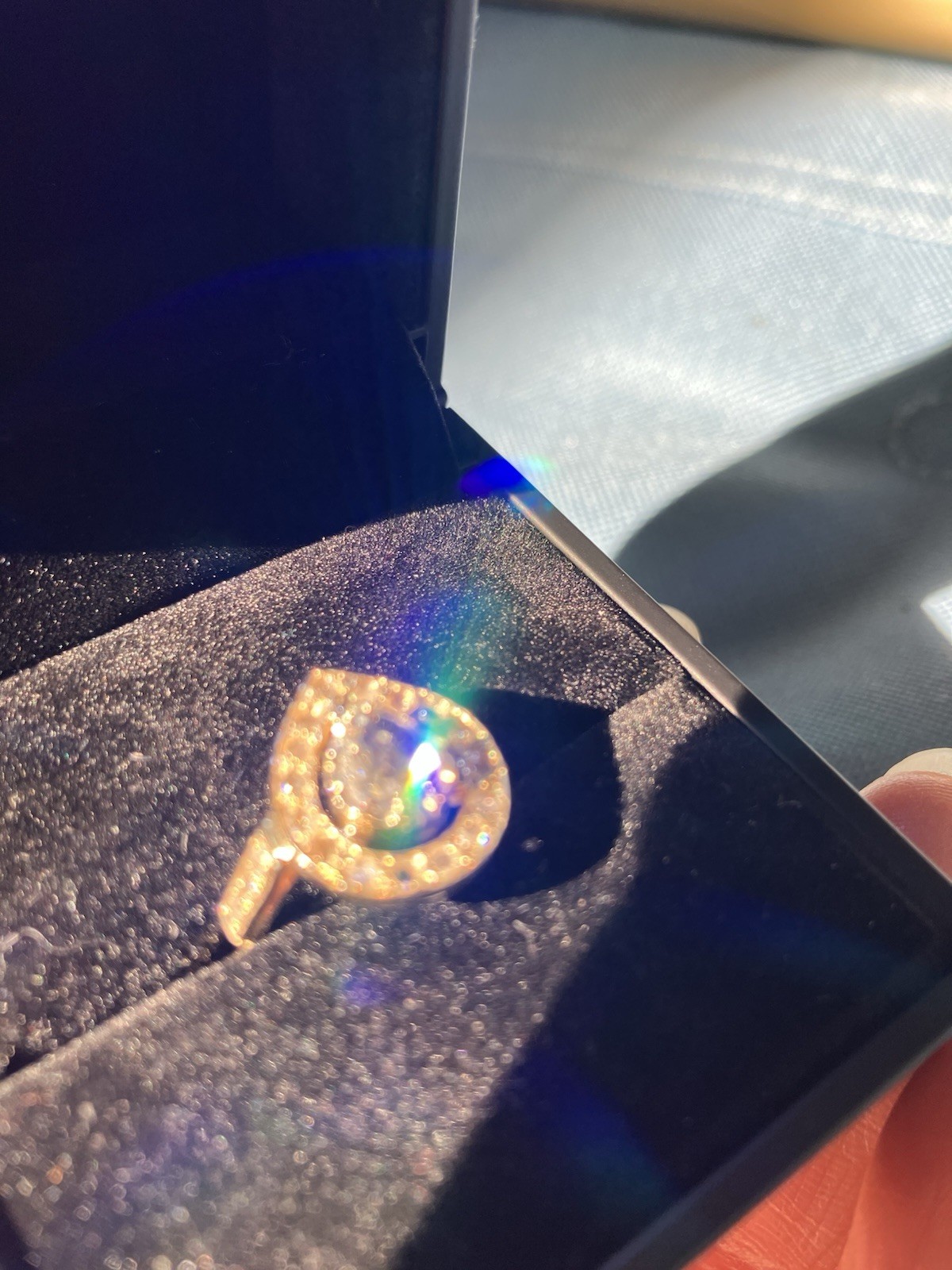 Vintage 14K Gold Rose-Cut Diamond Halo Ring