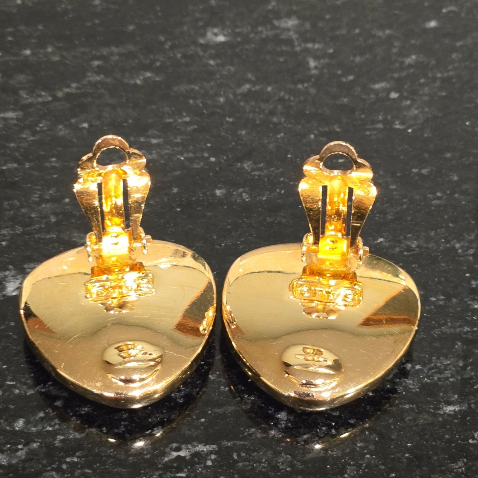 Vintage Swarovski Crystal earrings amethyst colored faceted stones clip on rare