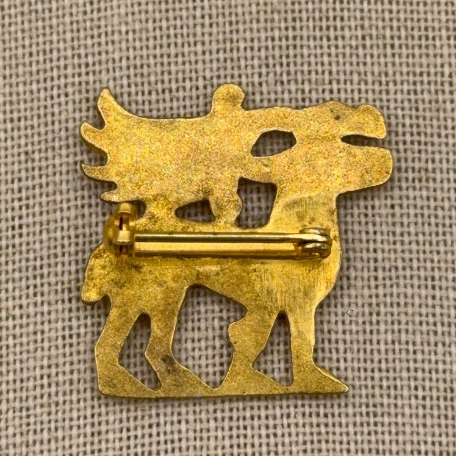 Vtg Unbranded Scythian Art Gold Ancient Inspired Mythological Animal Pin Brooch