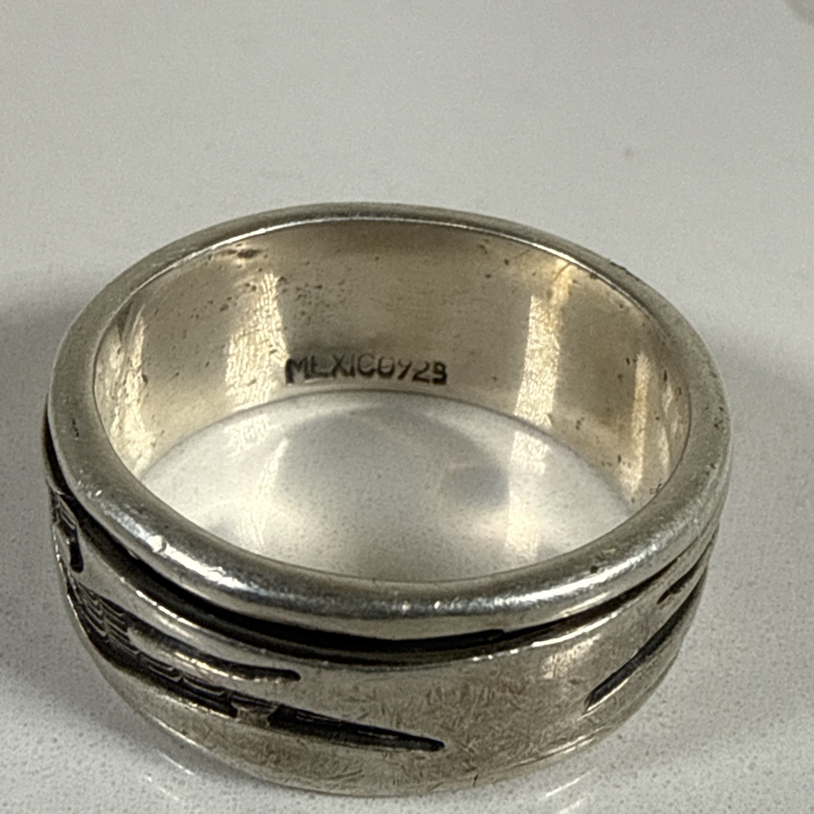 .925 Sterling Silver Vintage Spinner Ring See Pics For Size**