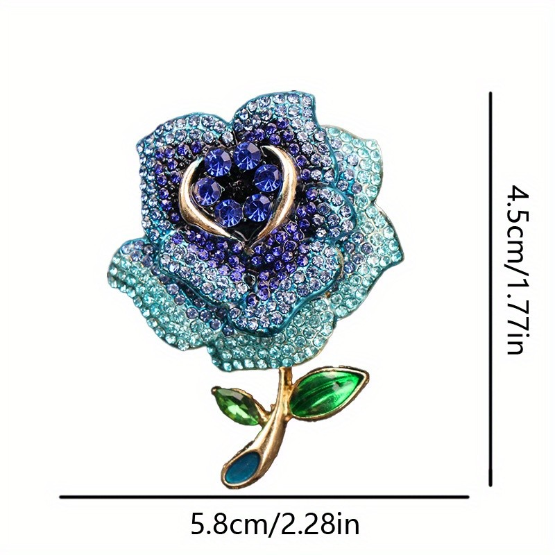 Creative Red Rose Brooch and Pin Wedding Dress Badge for Bride Love Couple Gift