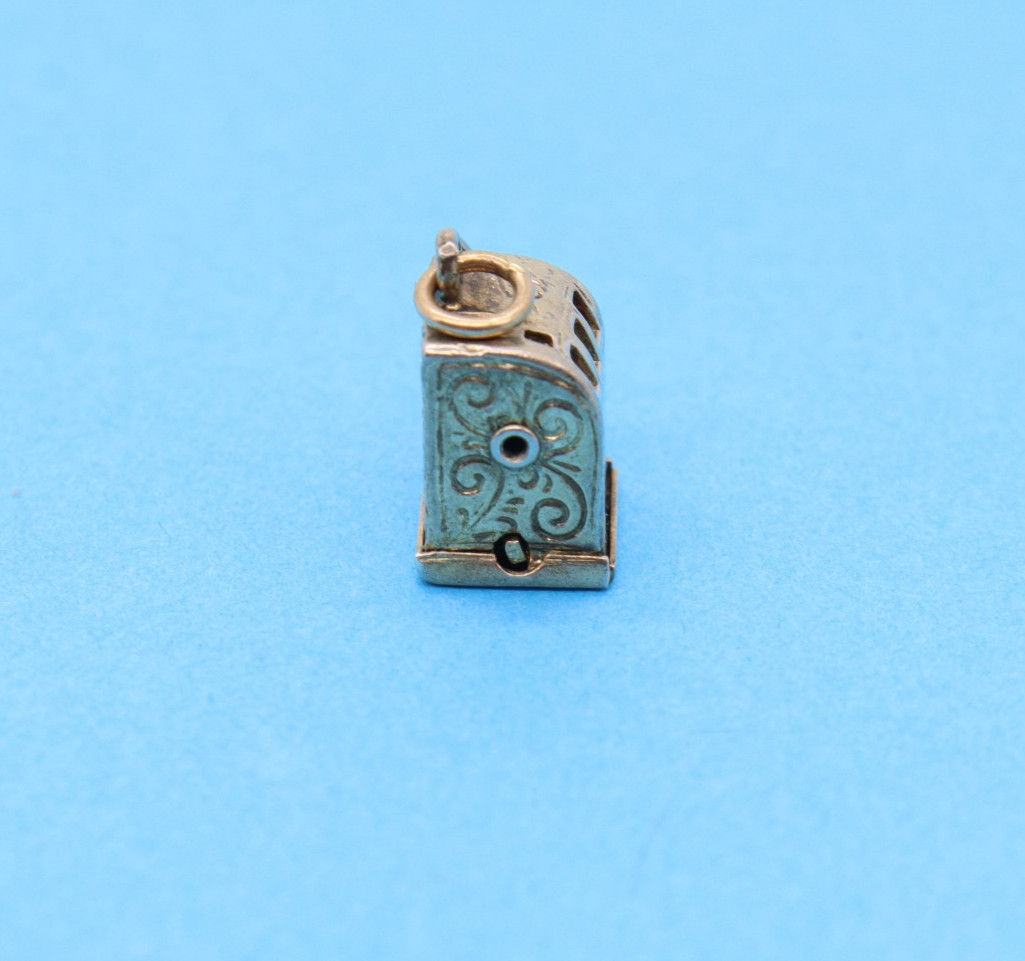 Vintage Danecraft Sterling Slot Machine 5/8″ Pendant Charm