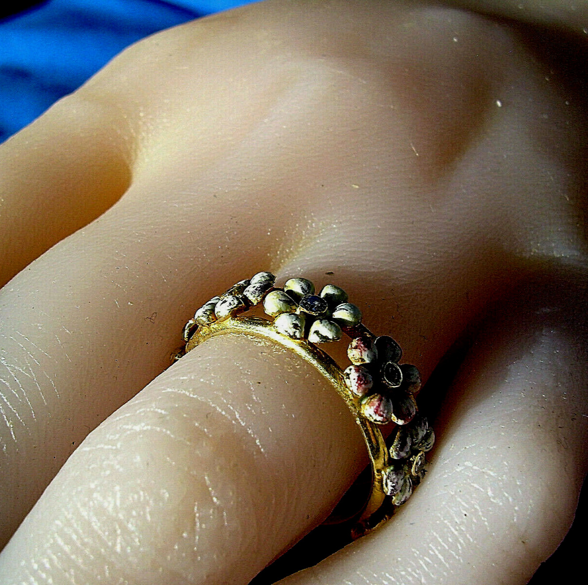 Original EARTH MINED DIAMOND Deco Wedding Band Antique Eternity Anniversary Ring
