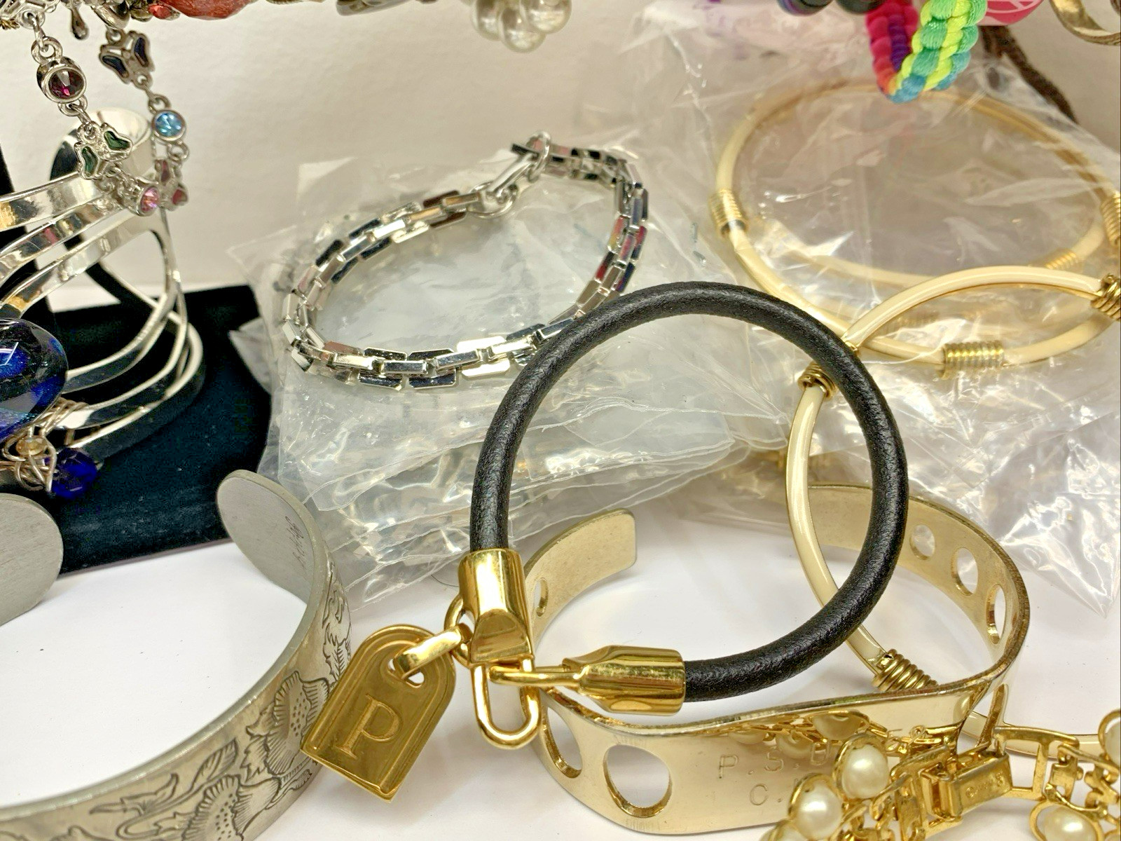 Lot of 70 Bracelets Vintage To Modern Variety of Color Styles Costume Jewelry