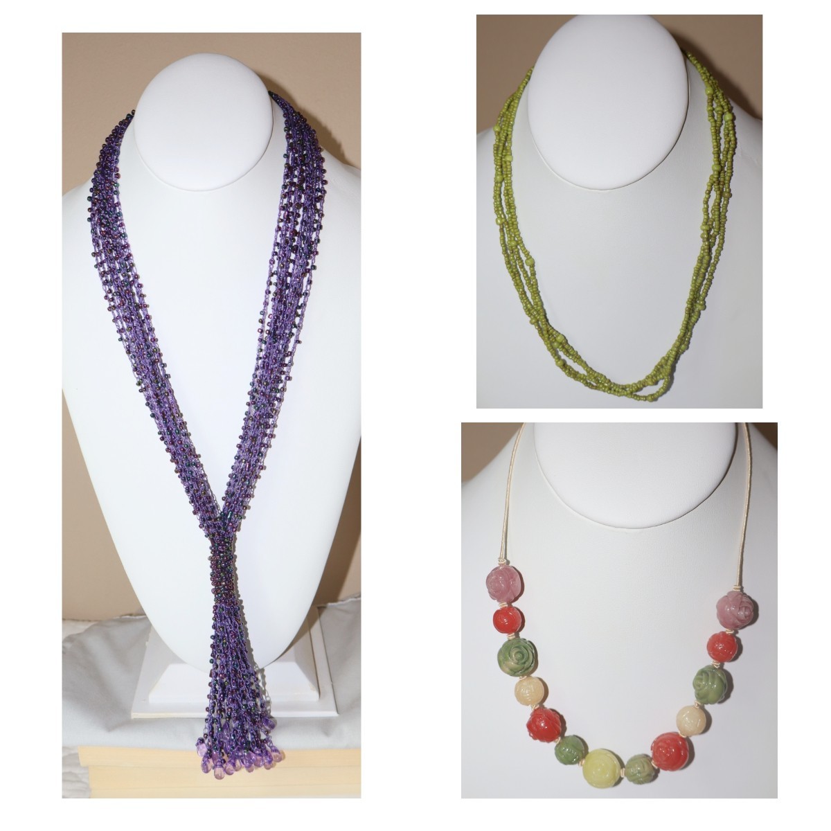 Variety Jewelry 30+ piece Lot, 3+ Lbs, all wearable plus extra pieces for crafts