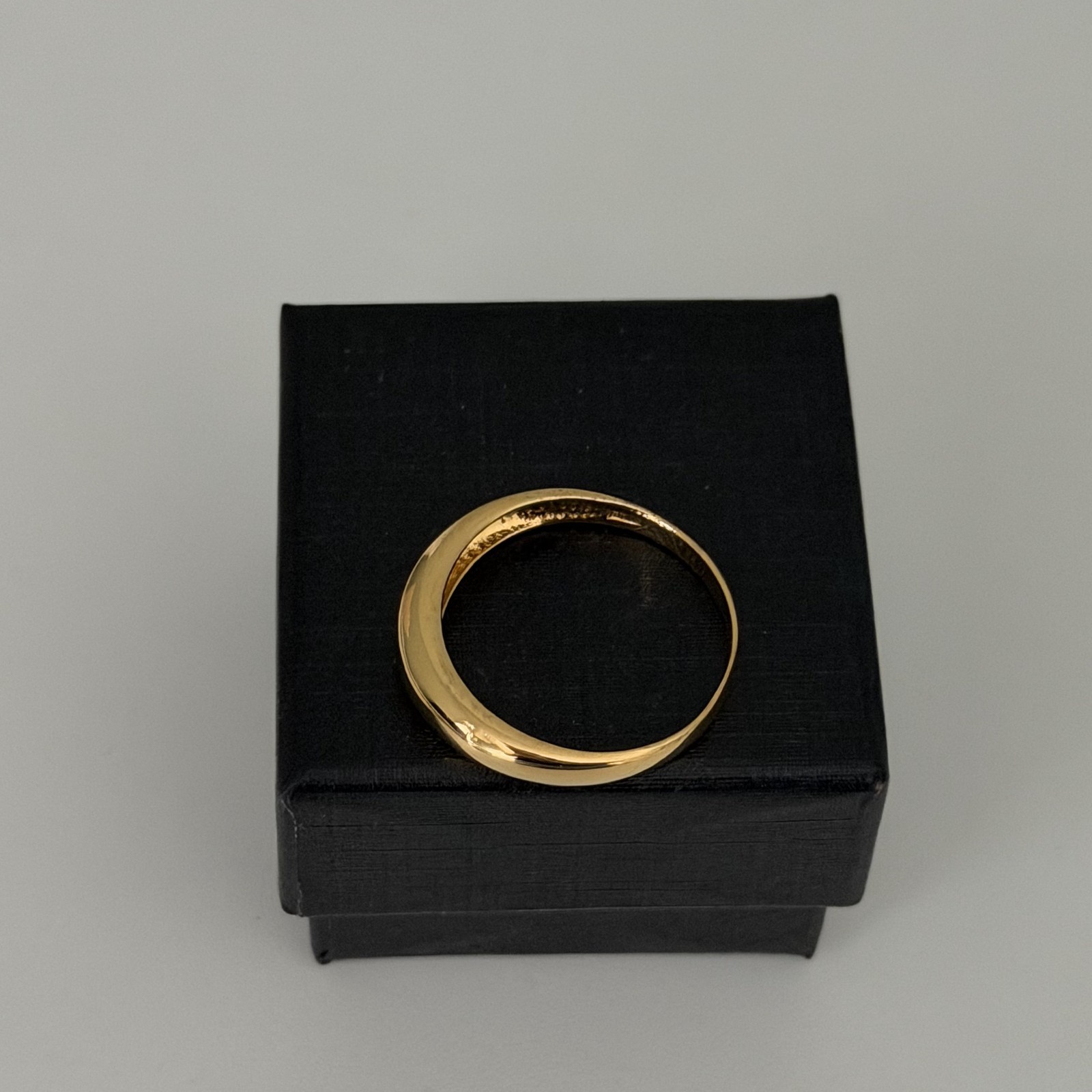Milor 925 Italy Sterling Silver Gold Vermeil Vintage Shiny Band Ring Size 11