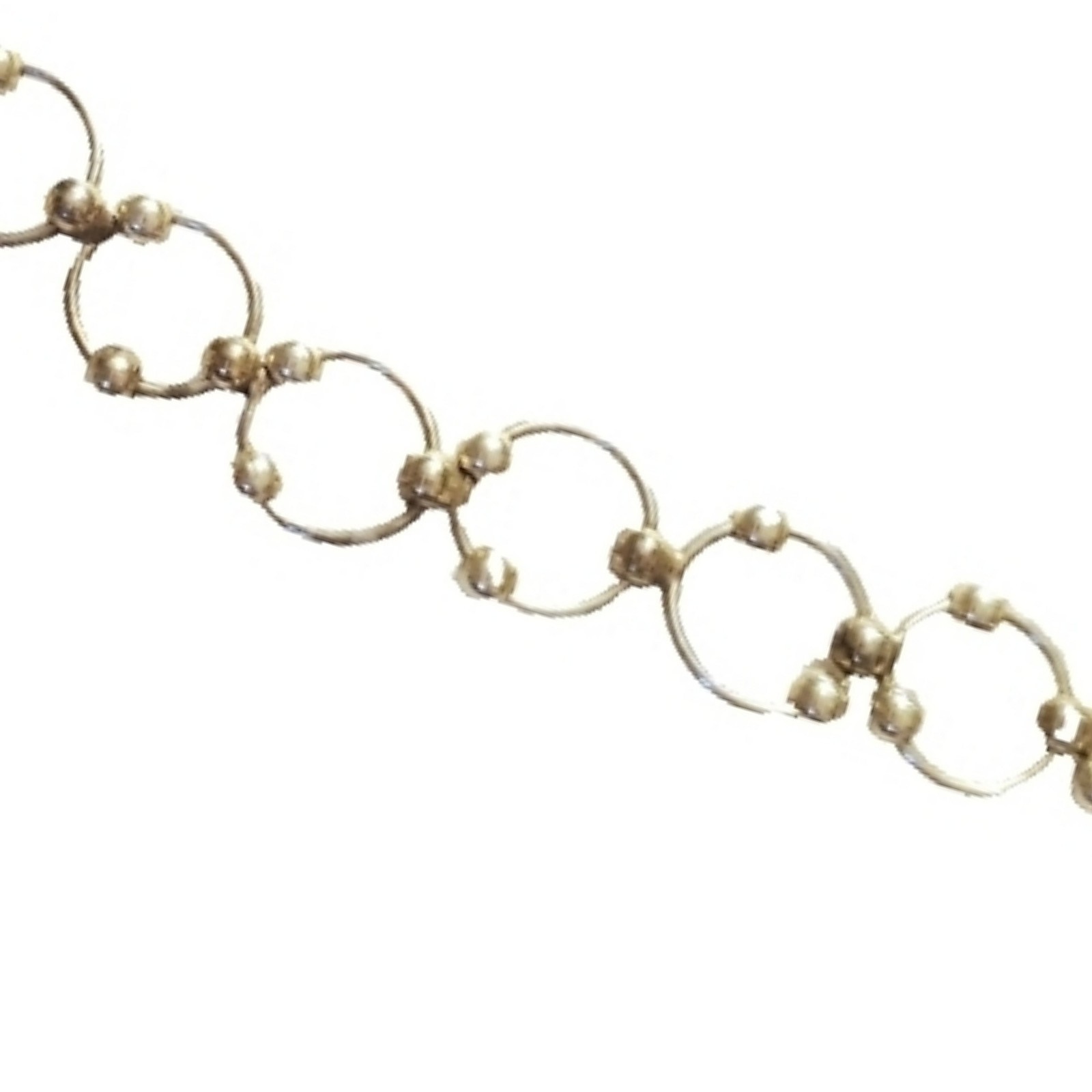 Beautiful Bali Open Circle Beaded Ball Style 925 Sterling Silver Bracelet 10″