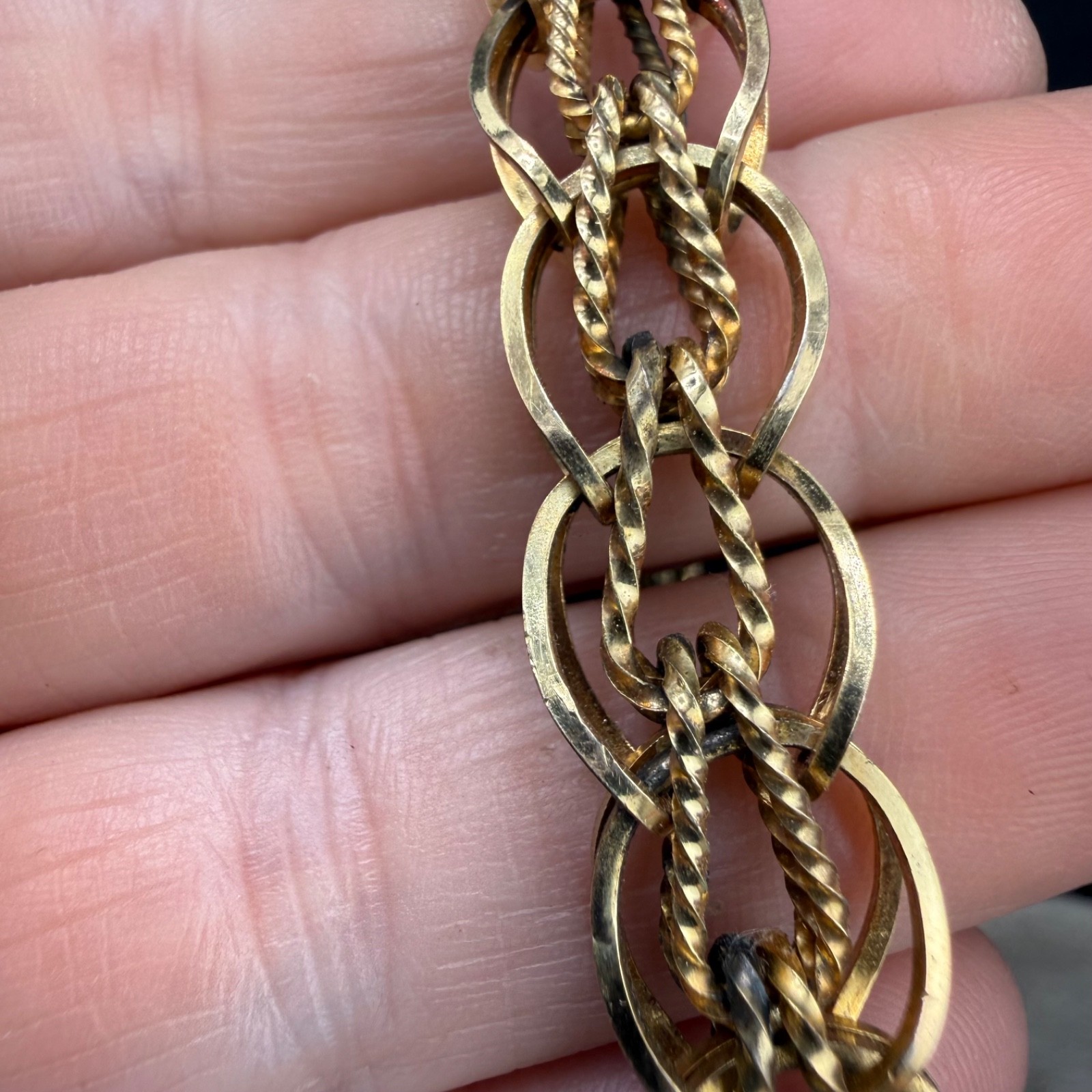 Vintage Gold Filled Bracelet Chain 17.2 Grams 6.5”