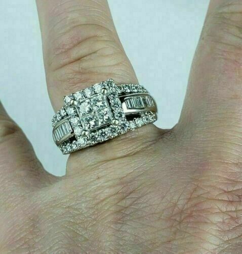 Princess Cut Lab Created Diamond Valentine’s Special 14Ct White Gold Finish Ring