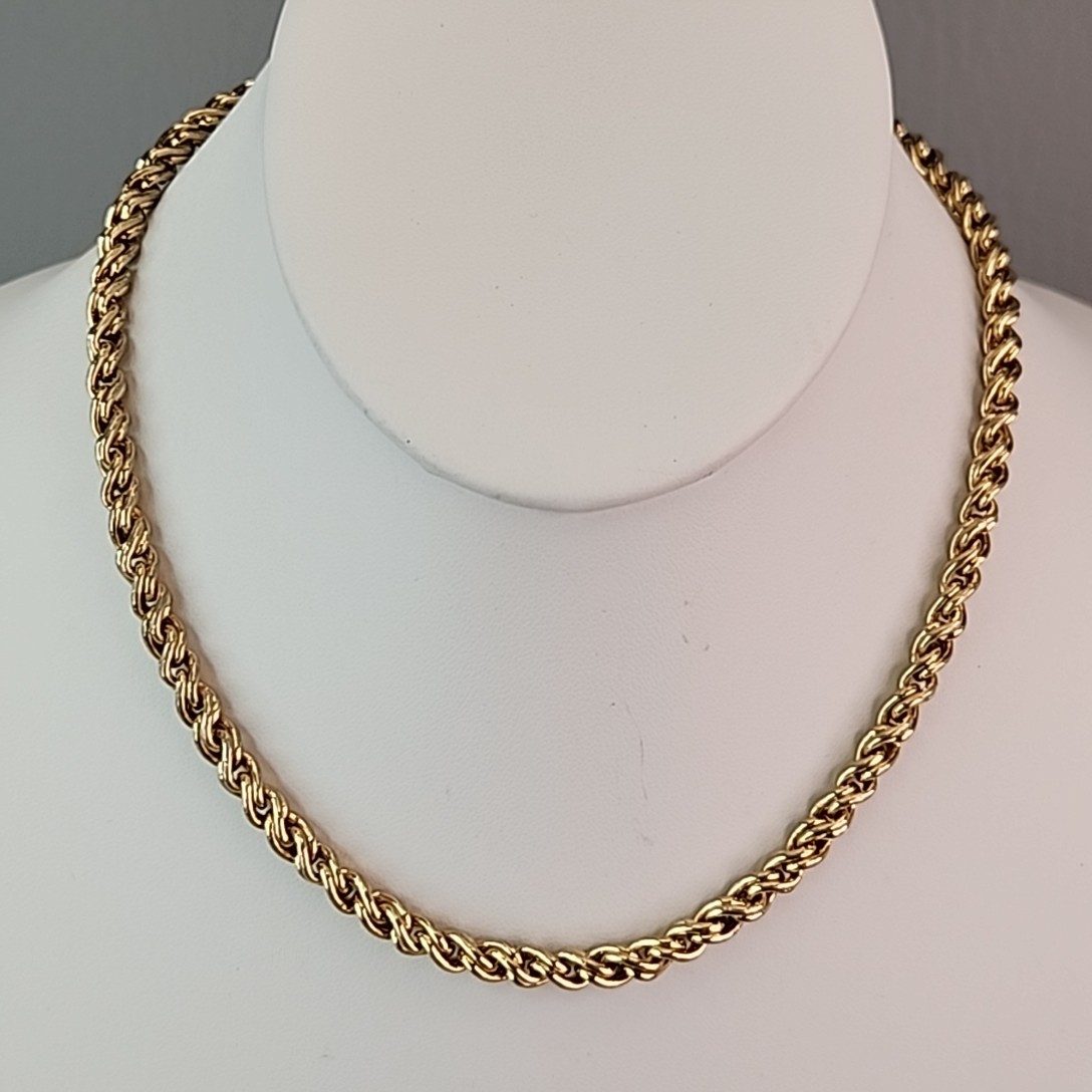 Vintage Christian Dior Rope Chain Necklace 4mm SHORT 15″
