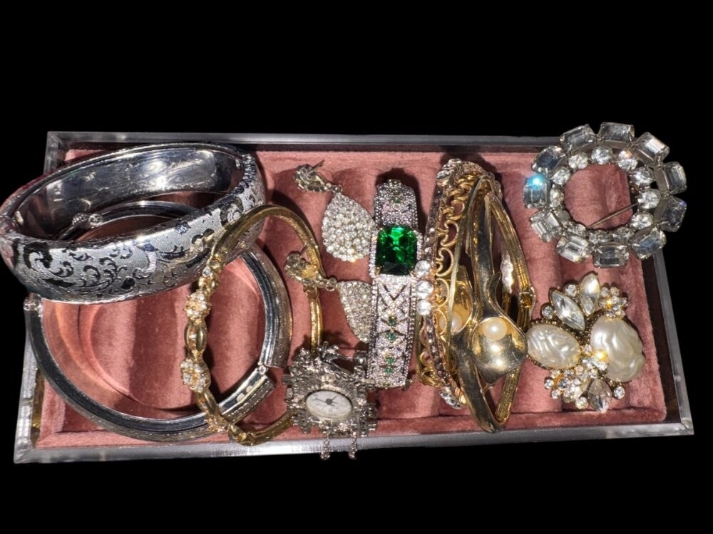 Rhinestone Vintage Jewelry Brooch Lockets Crystal Coro Juliana Weiss Robert Hobe