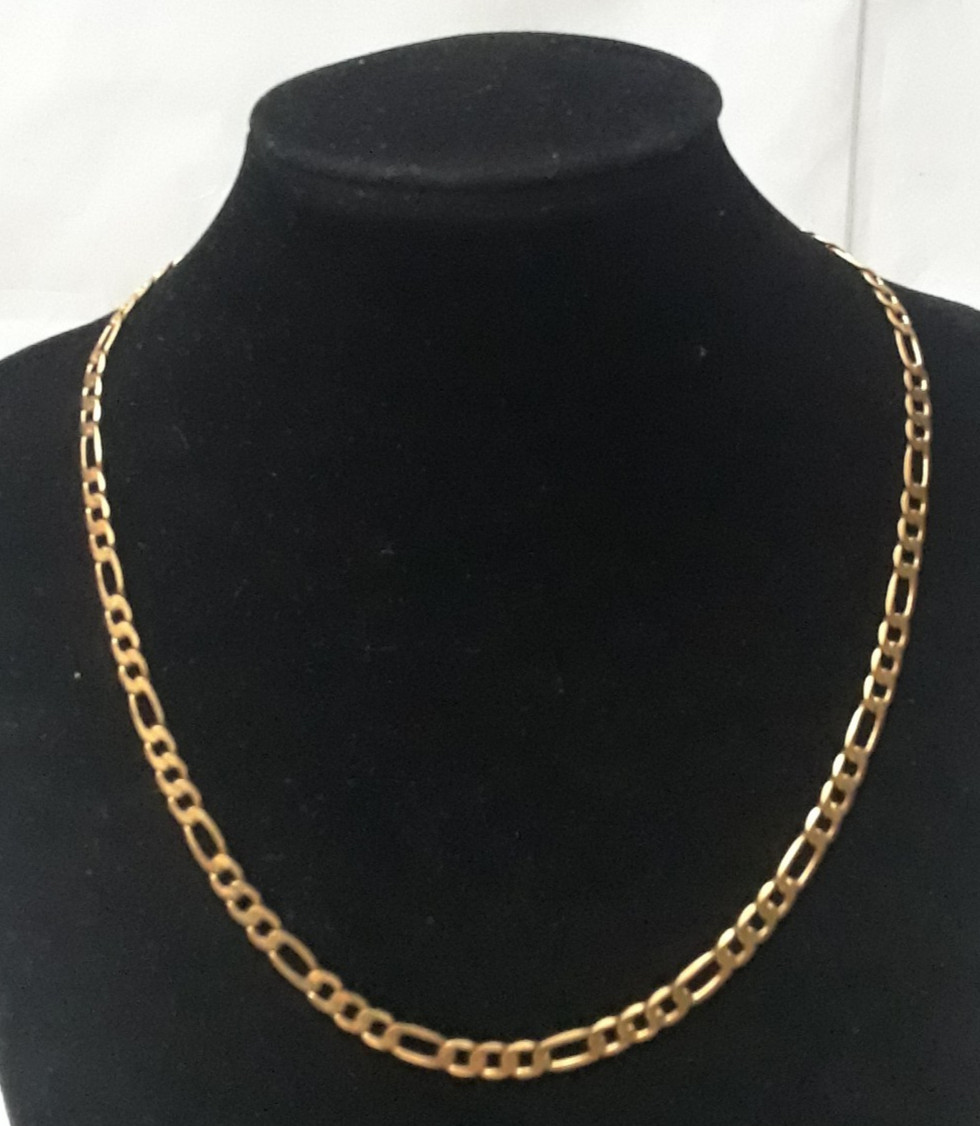 Vintage Lot of 2 Gold-Tone Stackable Flat Chain Necklace 16 – 24 inch