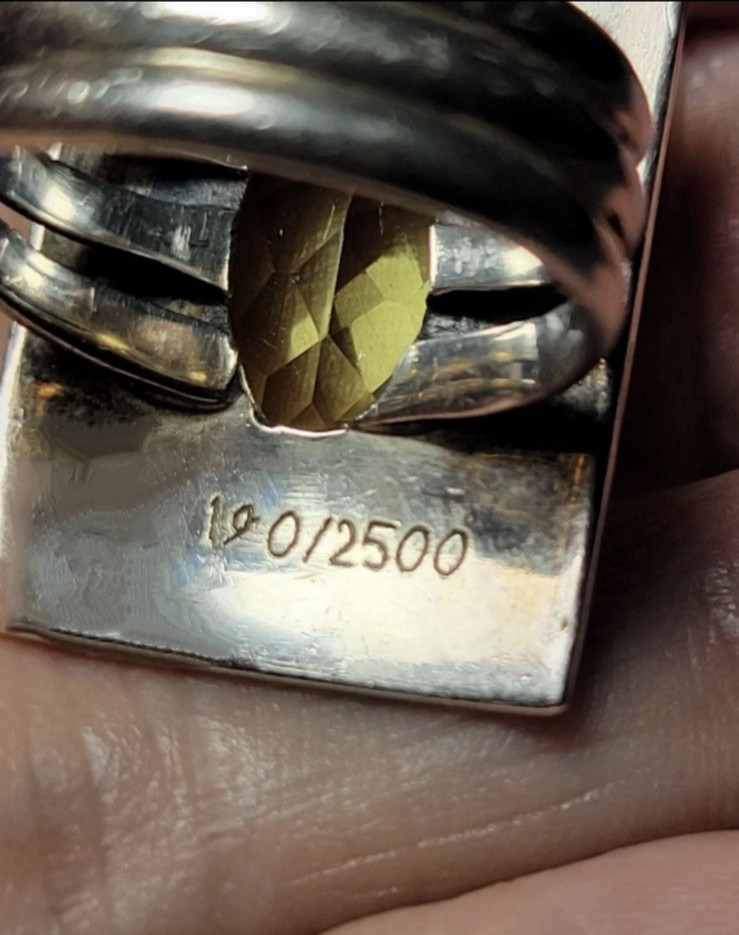 Vintage Nicky Butler Lemon Quartz RAJ Limited Addition Retired Ring Size 8