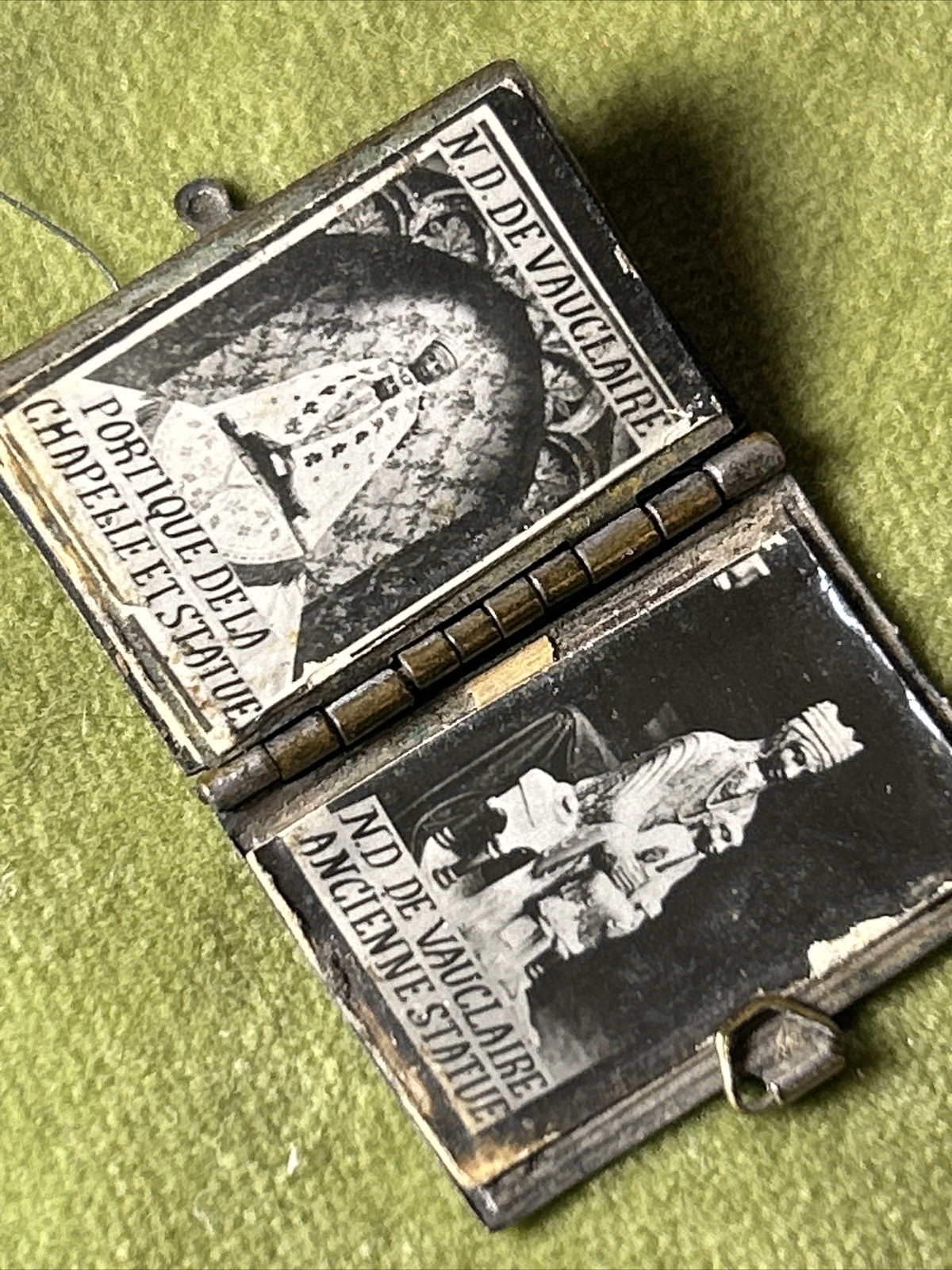 Vintage Silver French Monuments Pictures Book Tiny See Pictures Charm RARE