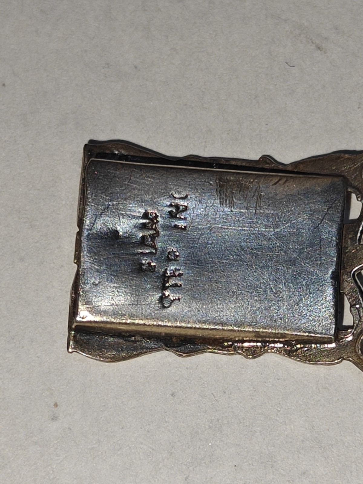 Vintage Sterling Silver Niello Black Enamel Thai Dancer Panel Bracelet lot of 2