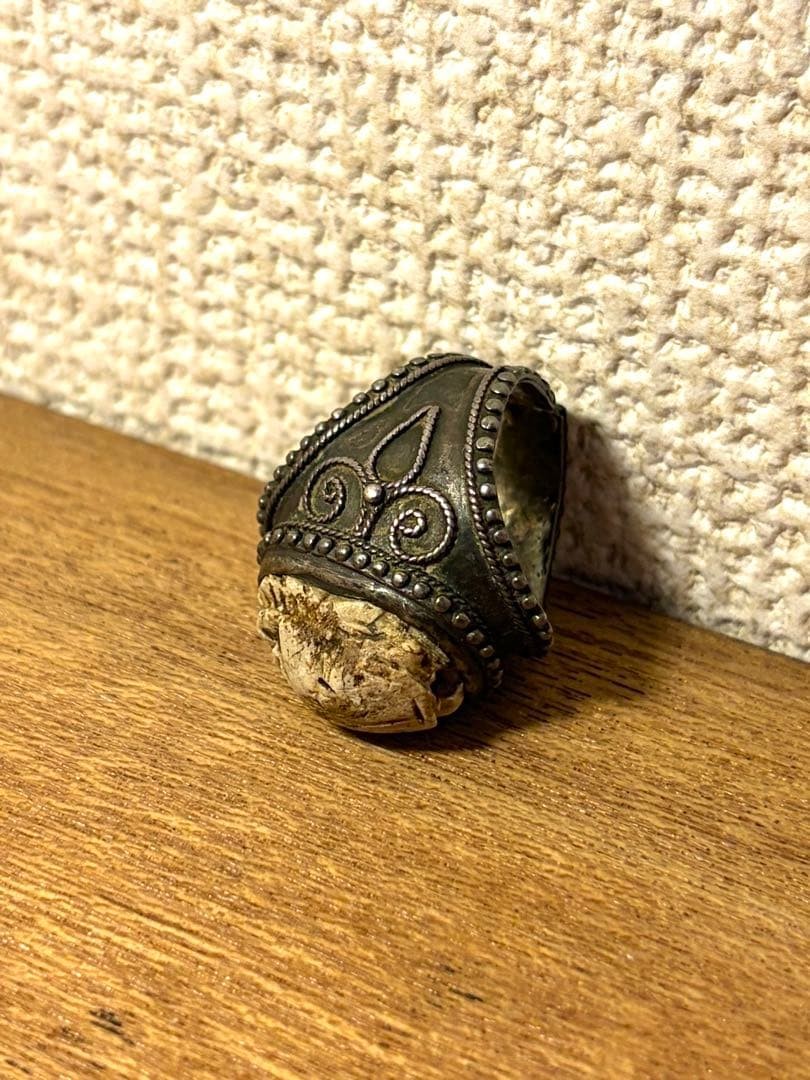 Ancient Egypt Scarab Ring Vintage Sculpture Jewelry Unspecified Material