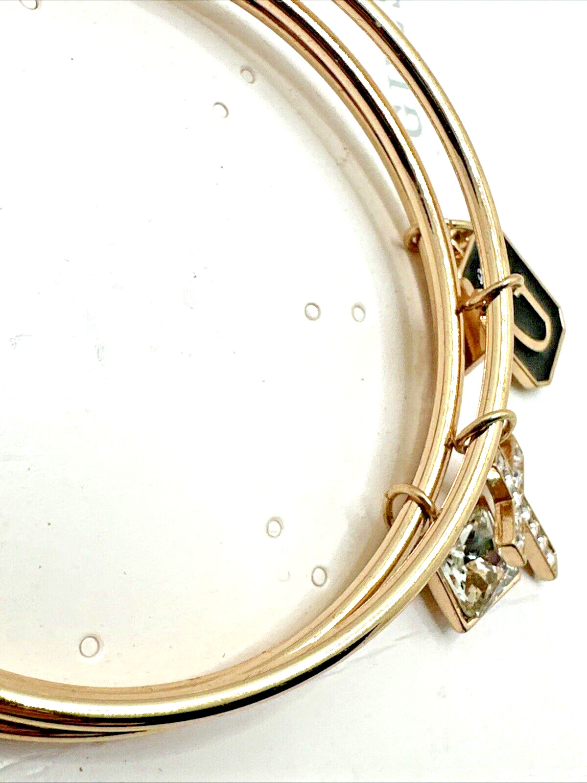 NEW GUESS 3 pc Charm Bracelet Set Stackable Bangle Stack Rose Gold Tone NWT