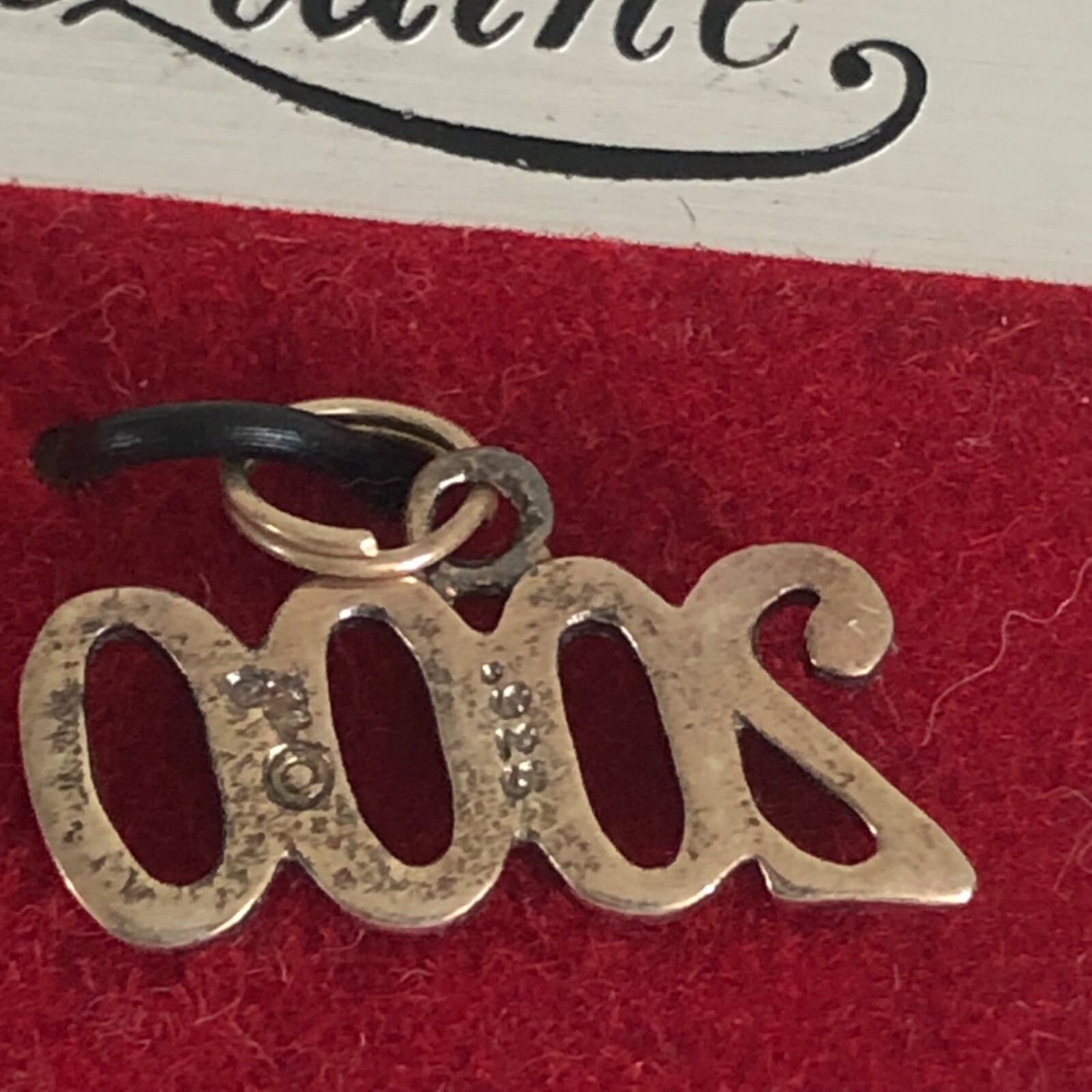 Vintage Jezlaine Y2K Year 2000 Sterling Silver Charm for Bracelet 925 .75″ New