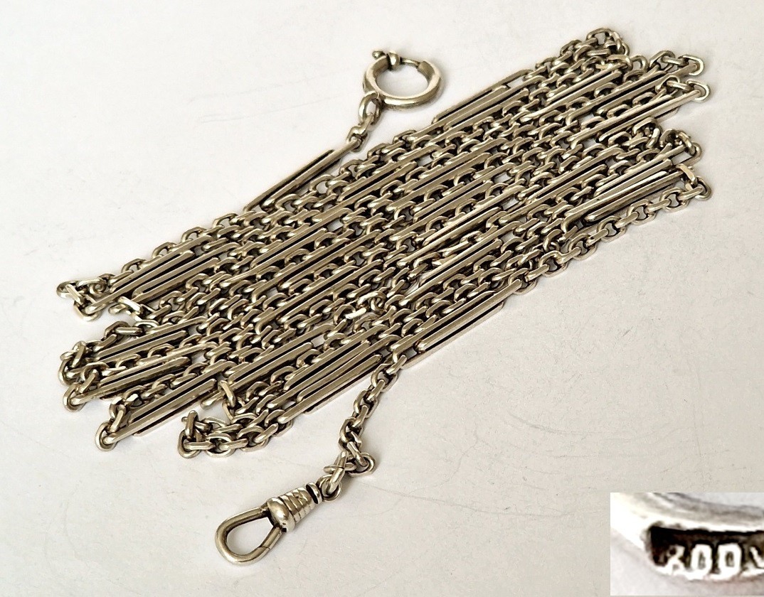 Long Necklace Chain Pendant Watch Chain 800 Silver Z524