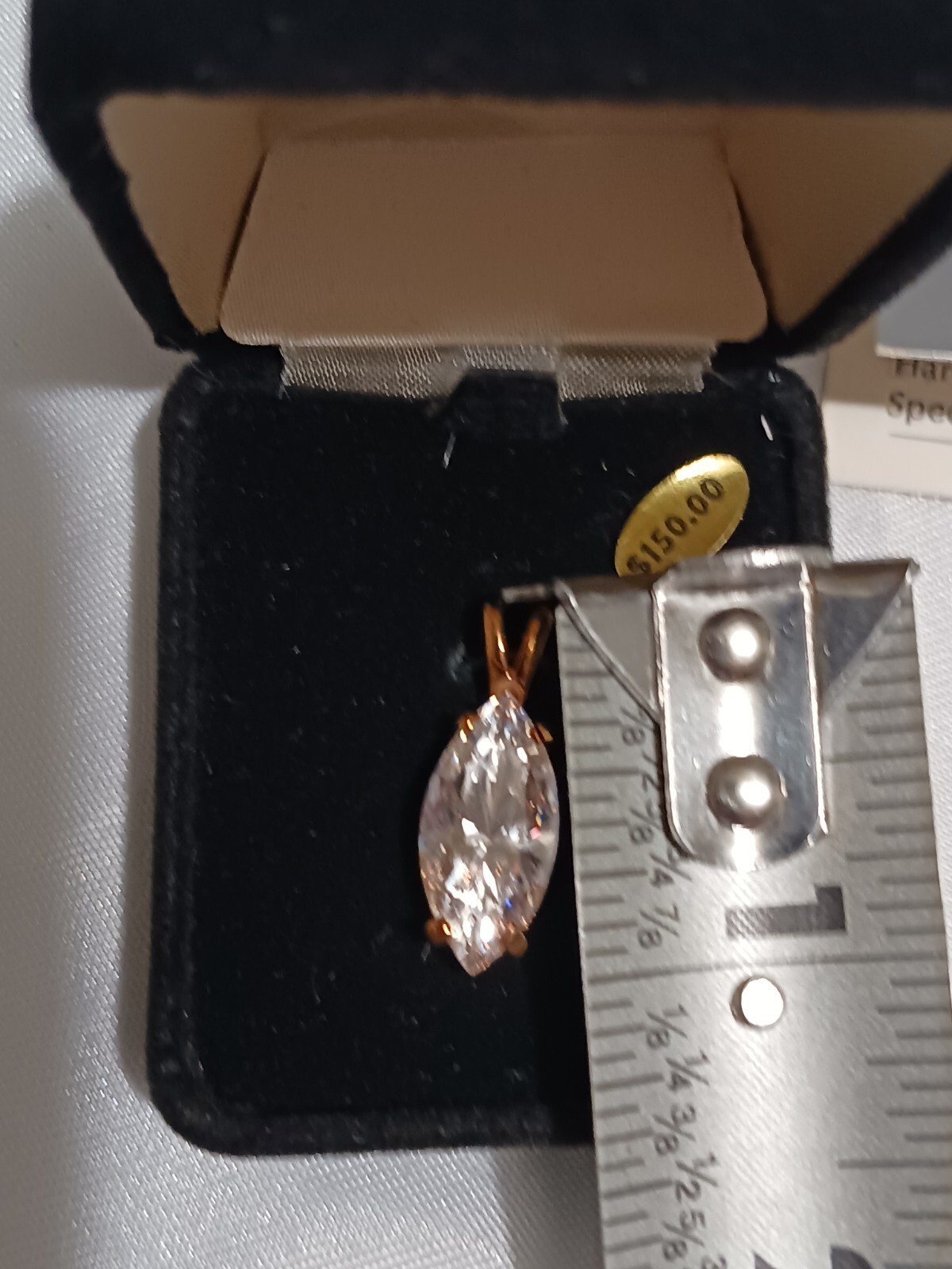 Vintage Marquise Cut Cubic Zirconia Pendant