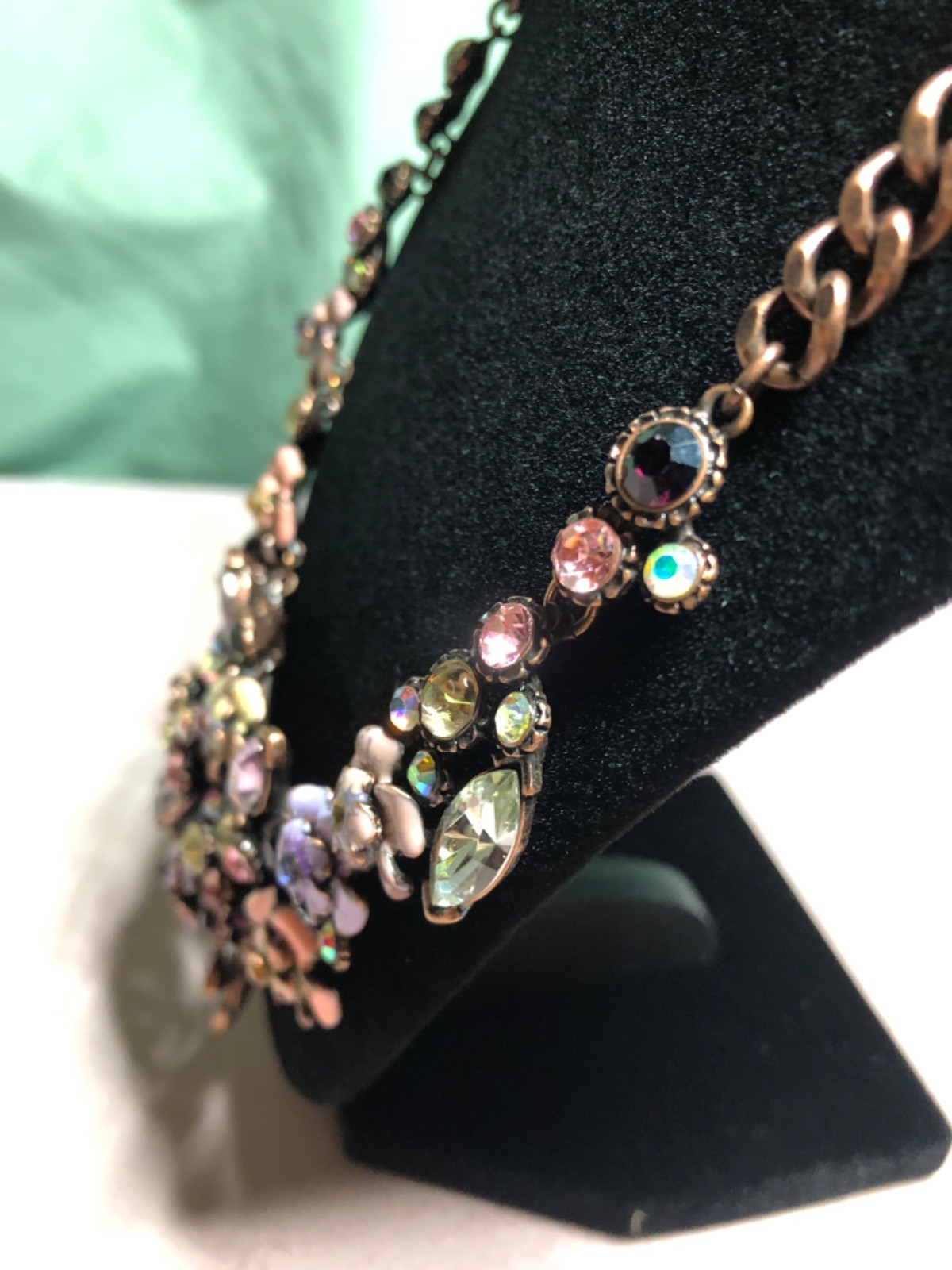 Joan Rivers XXV Classics Collection Necklace Earring Set Enamel Rhinestones