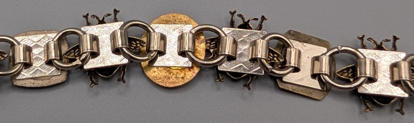 Vintage Lorraine Frances “Be On Time” Bee Bracelet – 7 Inches