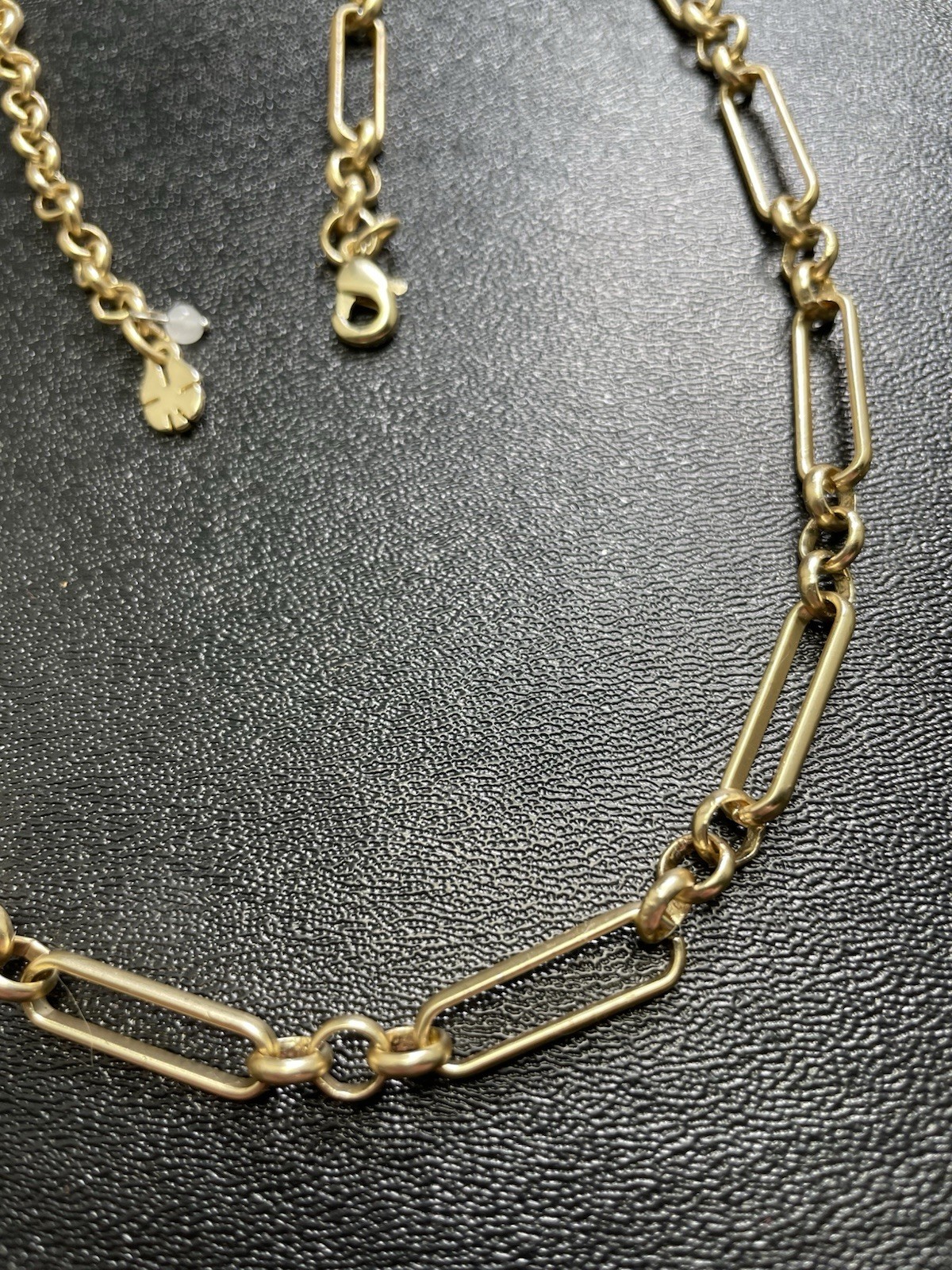 LUCKY BRAND Signed Vintage 16-18” Gold Tone Chain Link Necklace