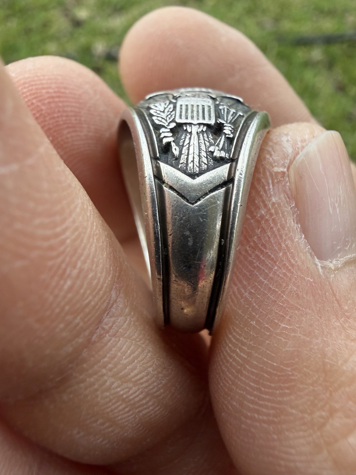 Vintage Military Us Army Returned Class Ring ( 10.4% Palladium)