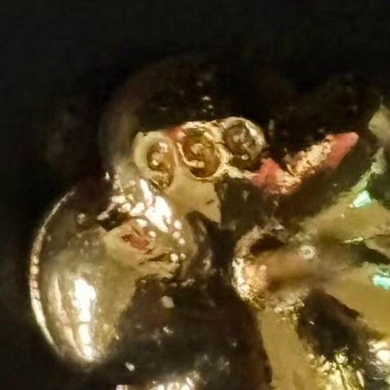 Rose Flower Gold-plated (NOT SURE) Gold Tone Stud Earrings marked ‘999’
