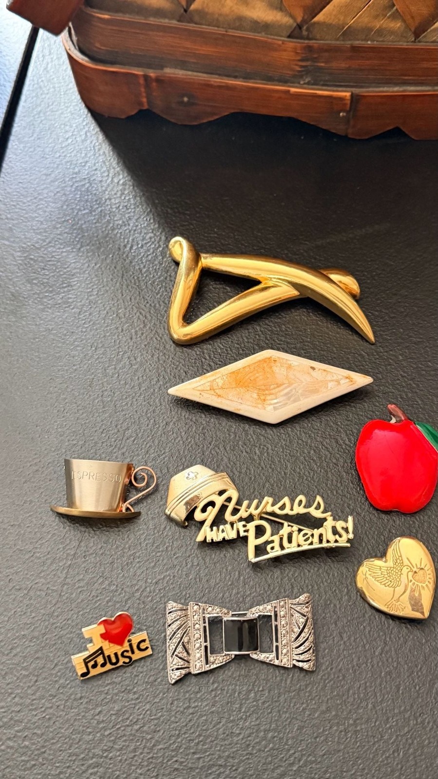 Vintage Assorted Brooch Pin Lot – 7 Piece Collection