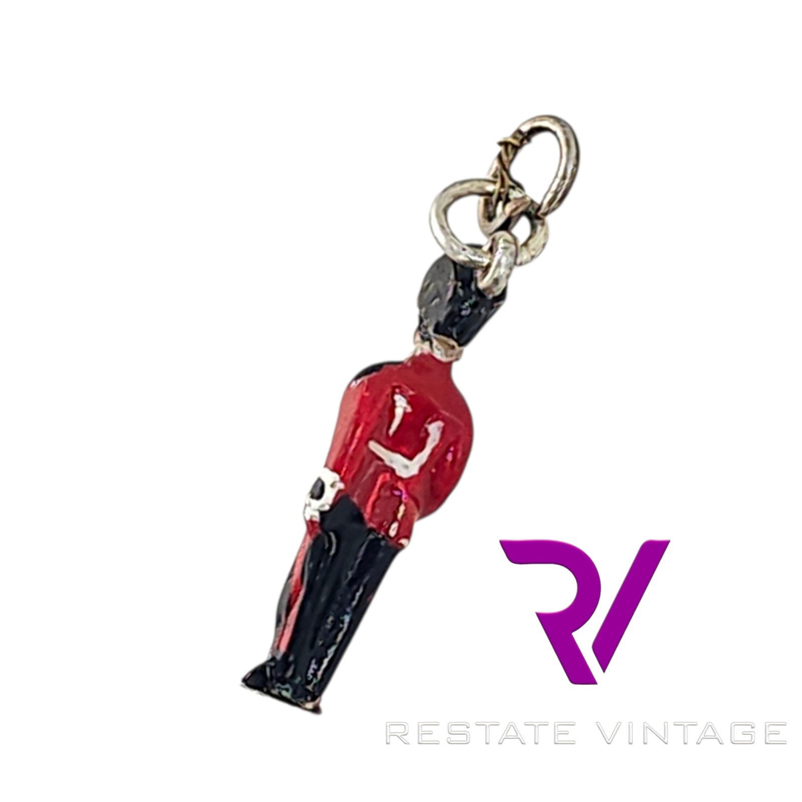 Vintage British Queen’s Guard Multicolor Enamel Collectible Charm Pendant