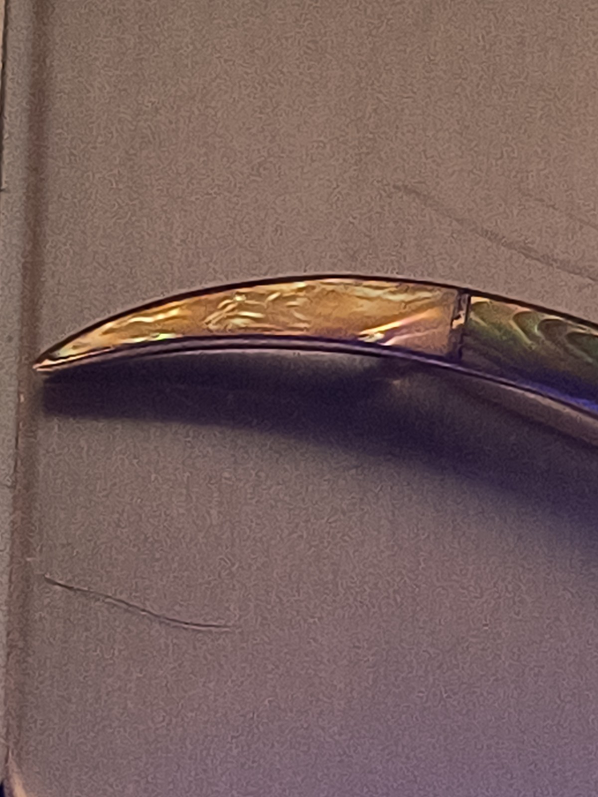 Silver Mother Of Pearl Crescent Moon Pin #504