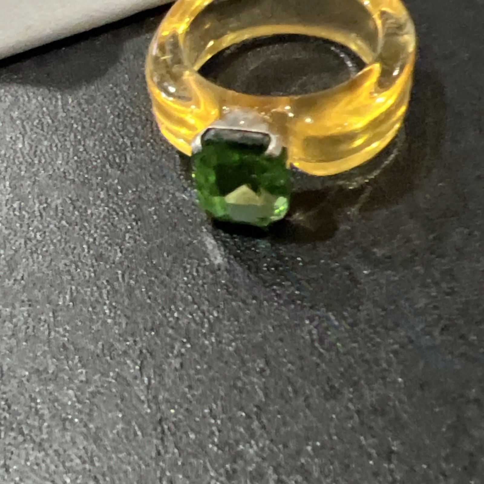 Lucite Plastic Ring Size 7.5