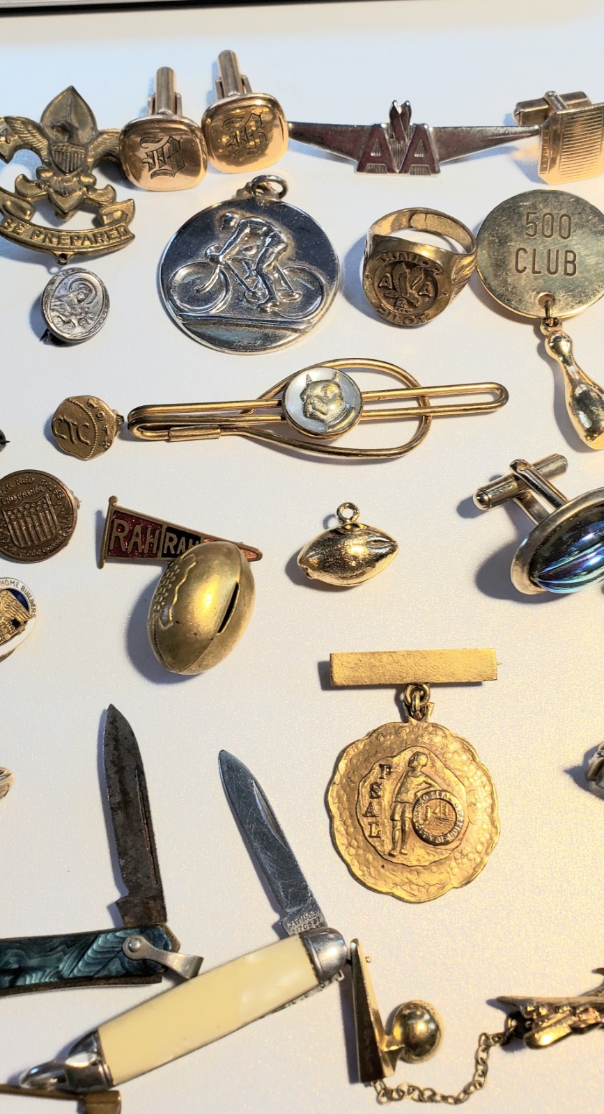 Antique, Vintage Mens Jewelry, Collectibles, Accessories Lot, Over 50 Pieces!