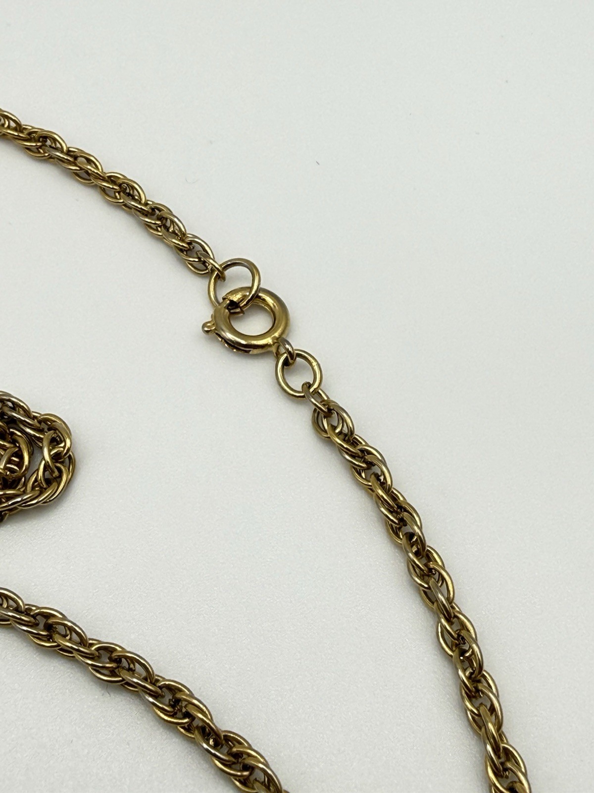 Vintage Red, White & Blue Gold Tone Station Necklace 56” Opera