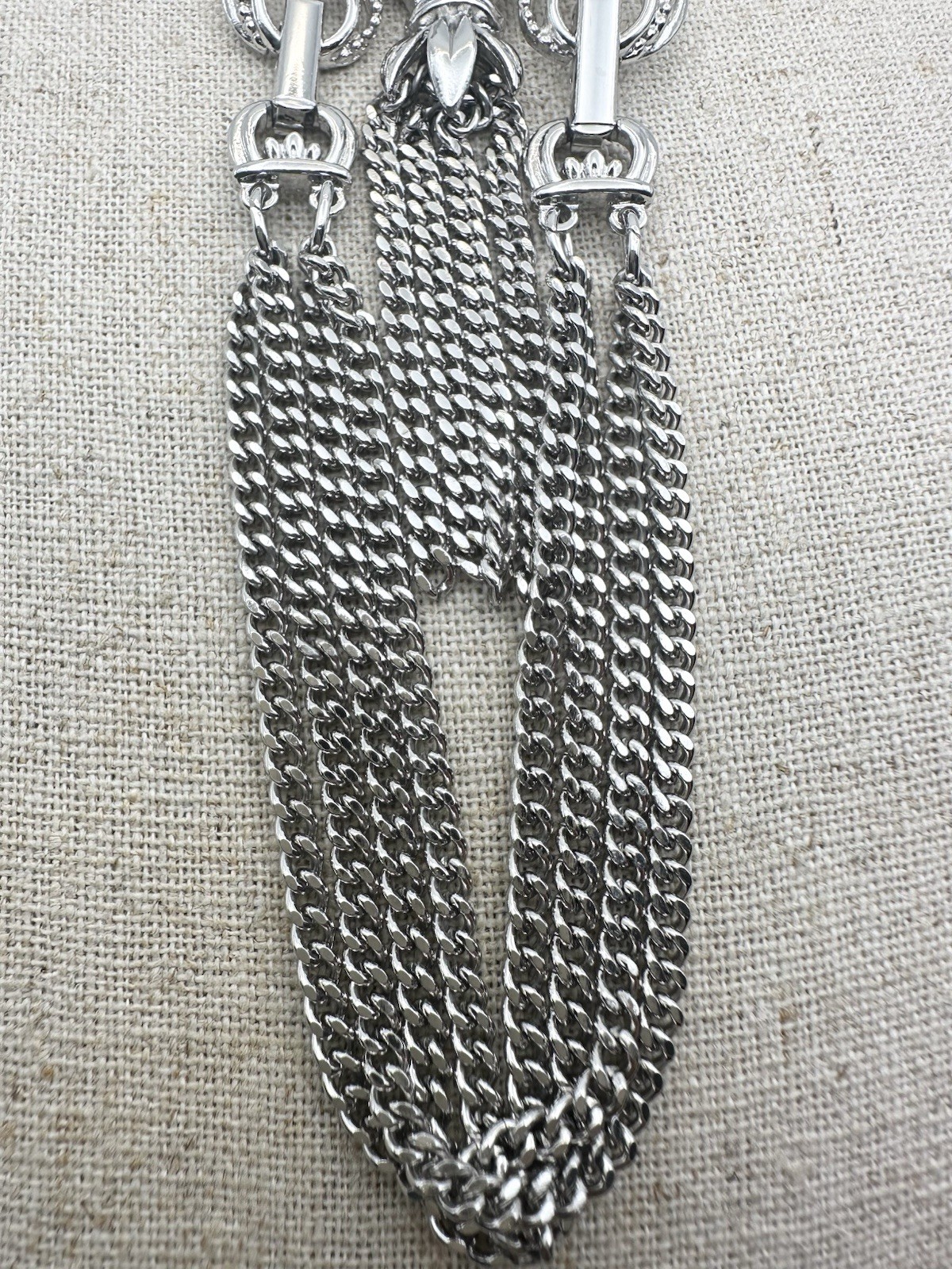 Vintage Sarah Coventry Fleur de Lis Multi Chain Crest Pendant