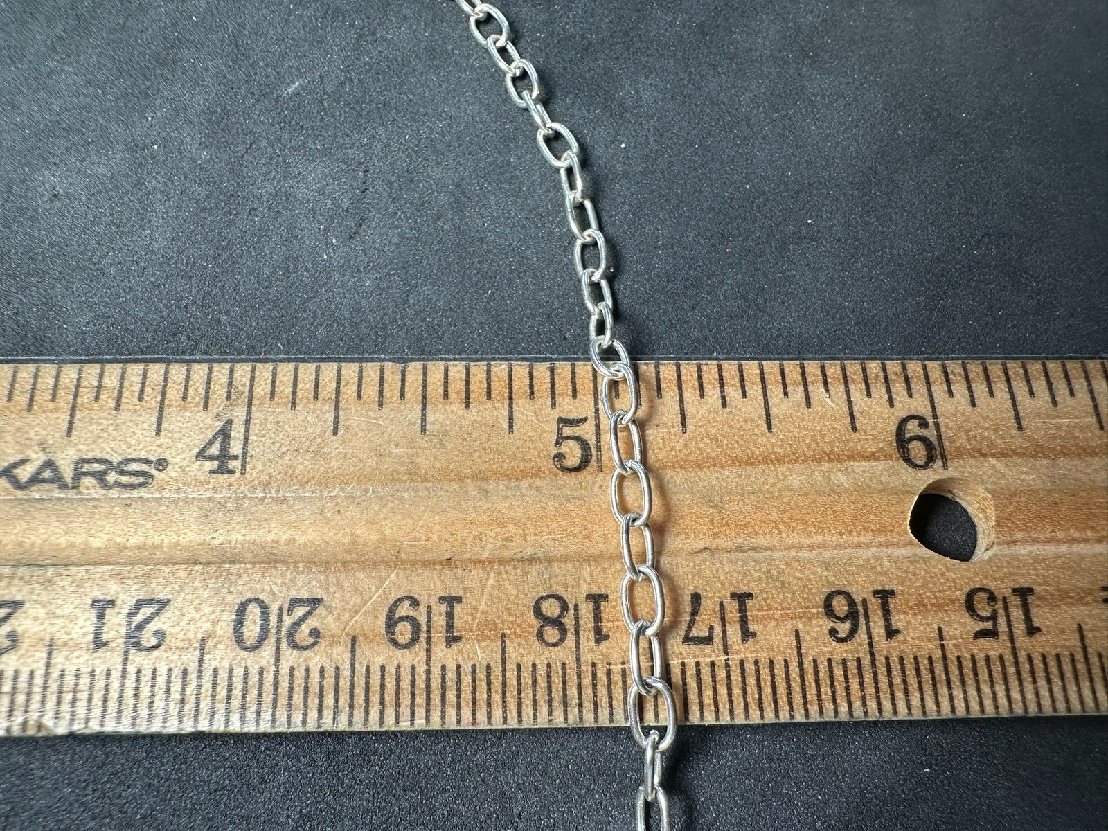 11.13g Vintage Sterling Silver 925 Disc Charm Chain Necklace M 15.7 in