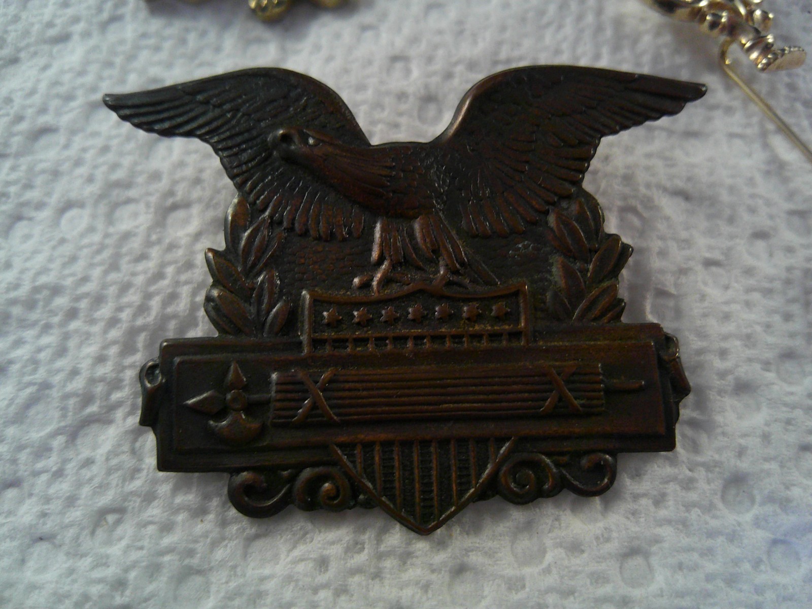 Vintage Unique Porcelain Pin, Poodle, Eagle, Key & Other Pins