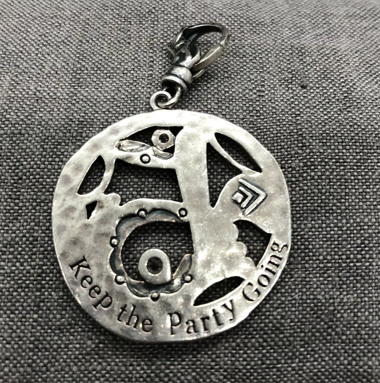 Lot REP ONLY Silpada 2013 National Conference Dog Tag 15 Charm Sterling Chain