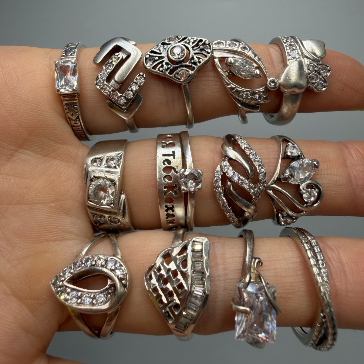 Vintage Sterling Silver 925 Ring Lot – 29.6g Mixed Women’s Estate Jewelry Collec