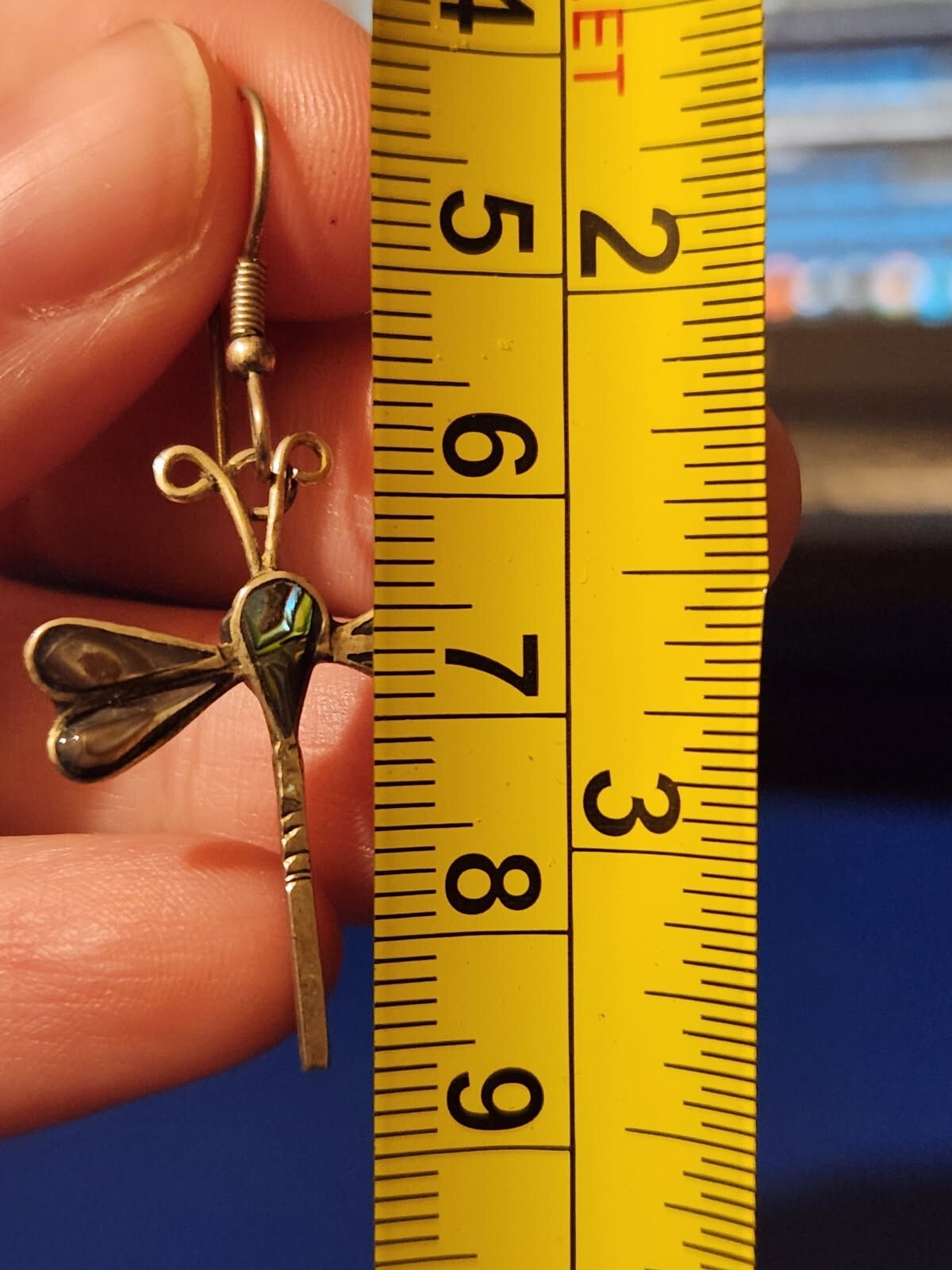 Sterling Silver Dragonfly Dangle Earrings