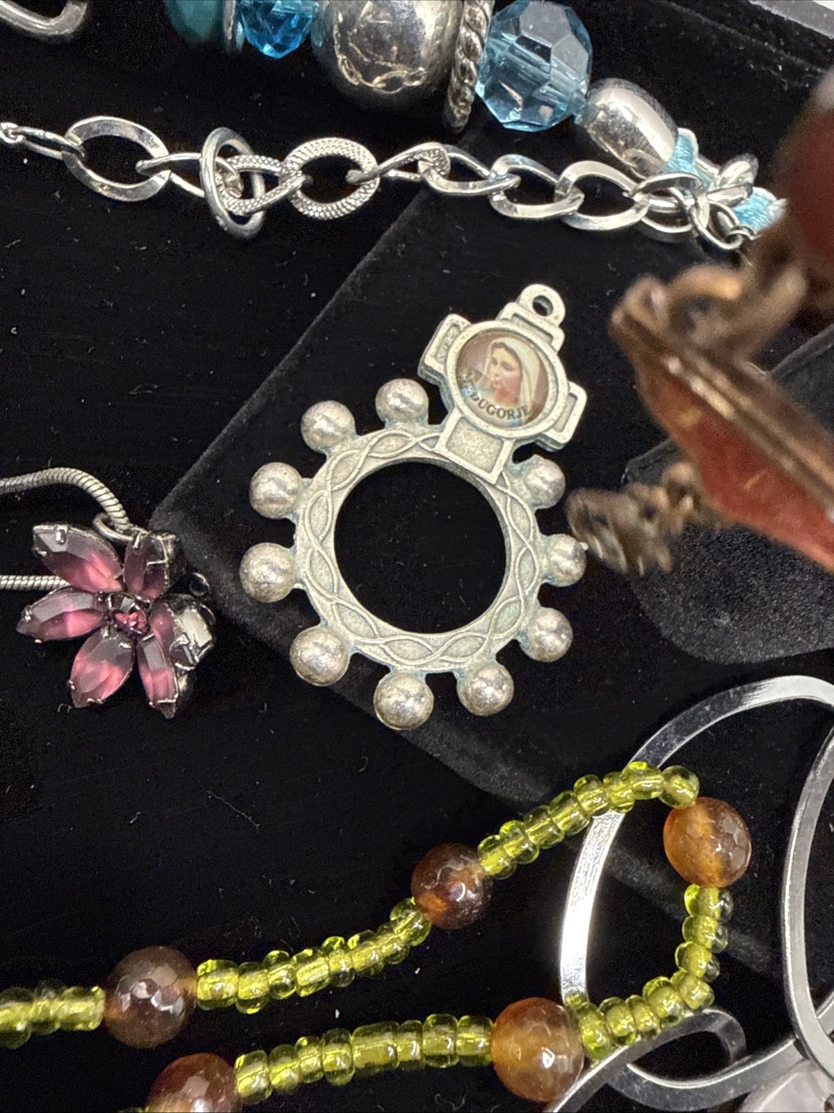Vintage Lot of 15 Necklaces, Bracelets, Earrings And/or Brooches See Pics