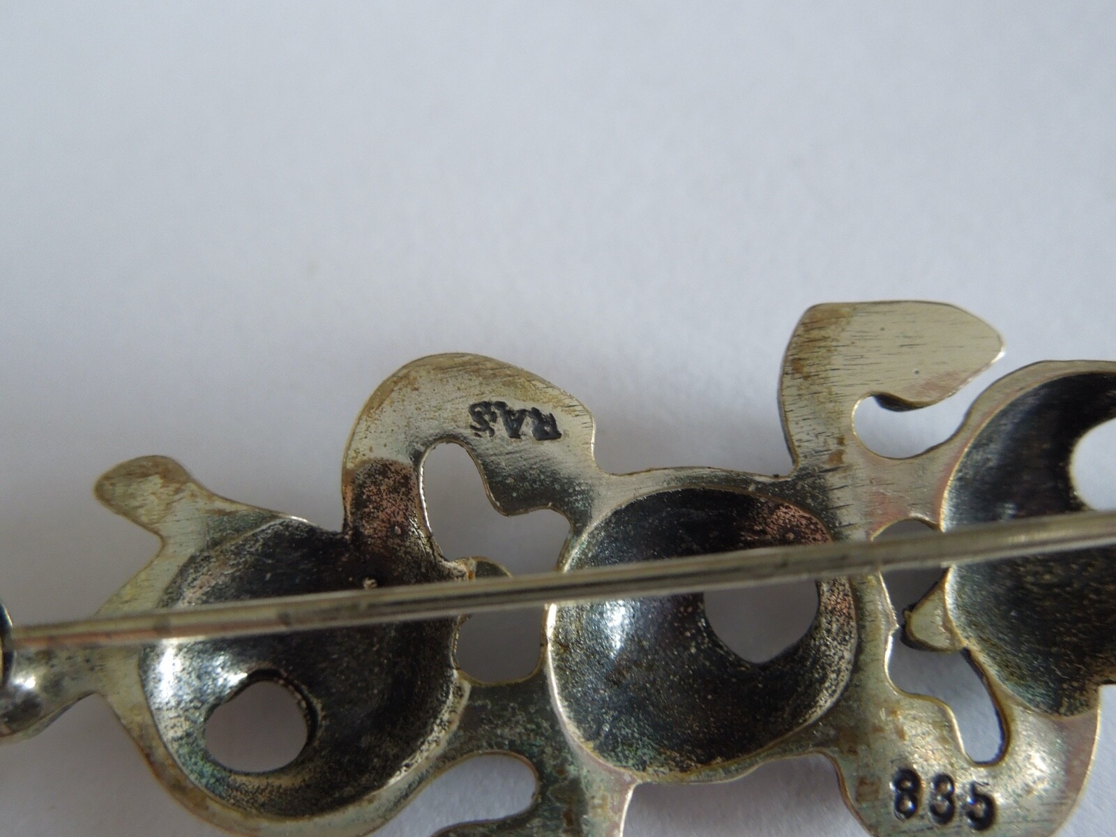 835 Silver BAS Blachian Brooch 7.2 g / 4.8 x 1.8 cm