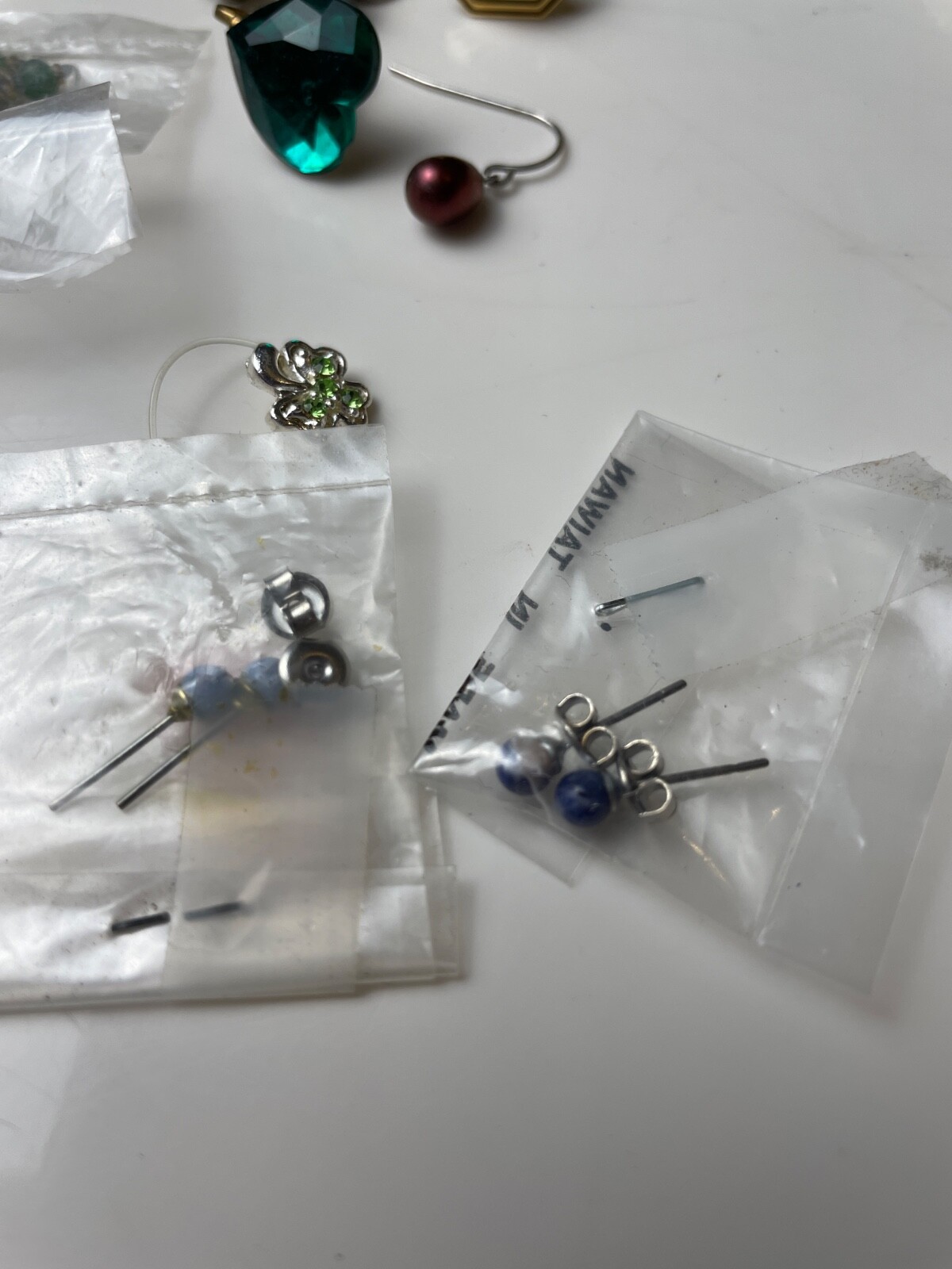 Lot Vintage Costume Jewelry For Repurposing And Wear Shell Necklace Beads Etc.